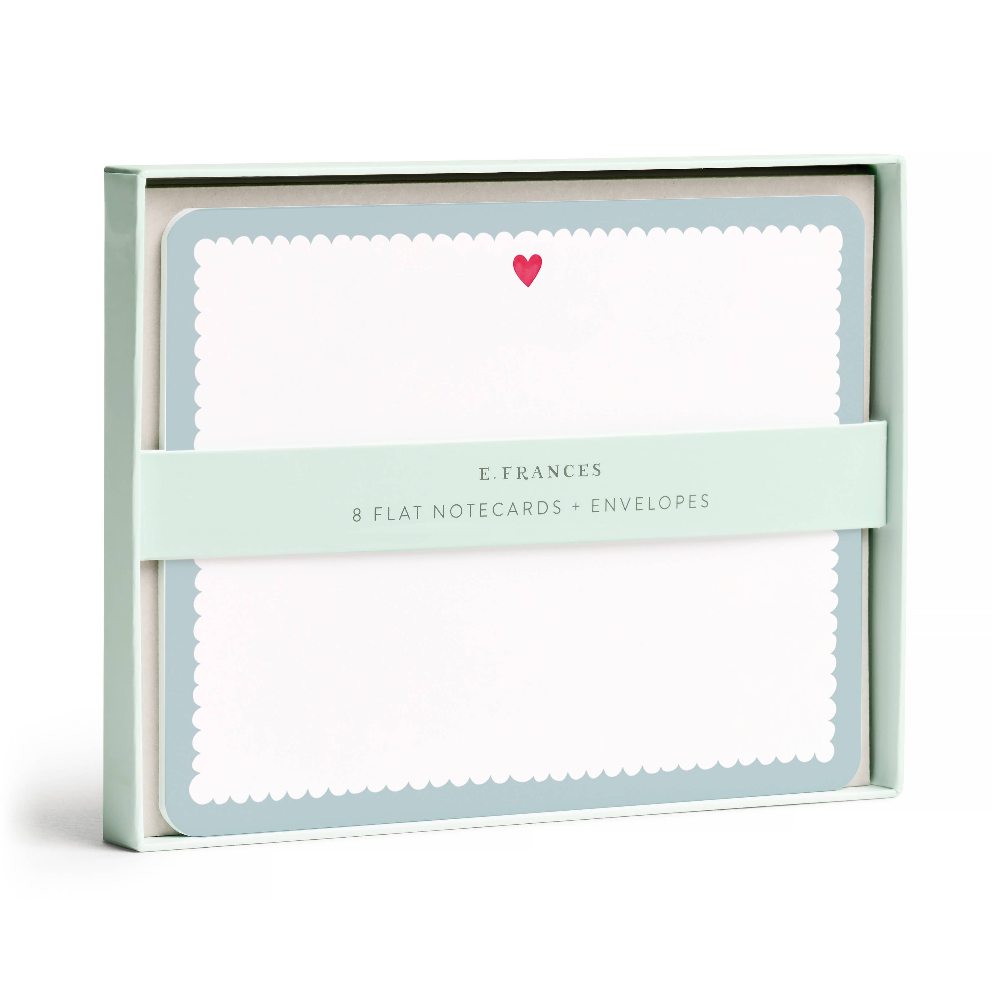 Scalloped Heart Flat Note Set