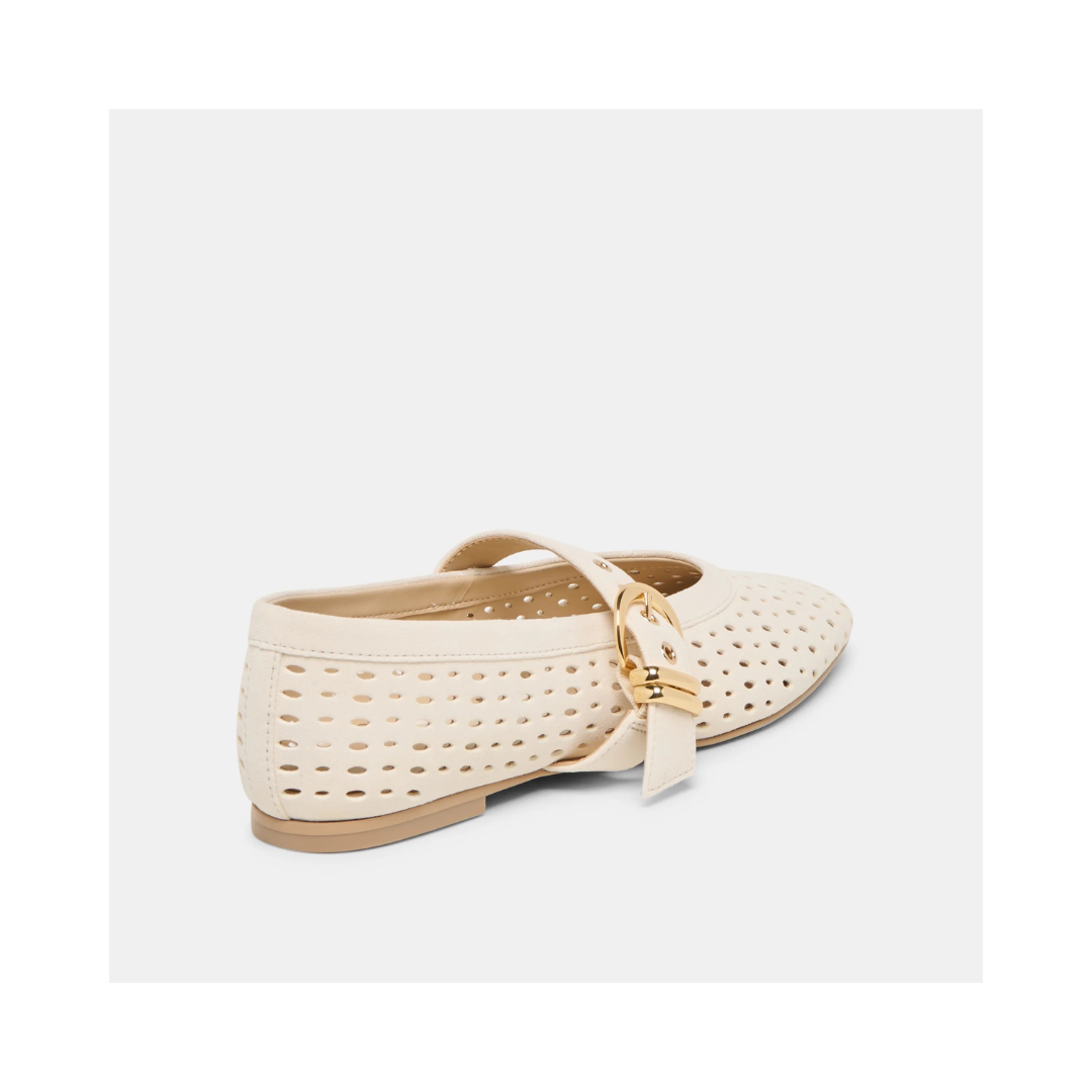 Mikel Creme Perforated Shoe