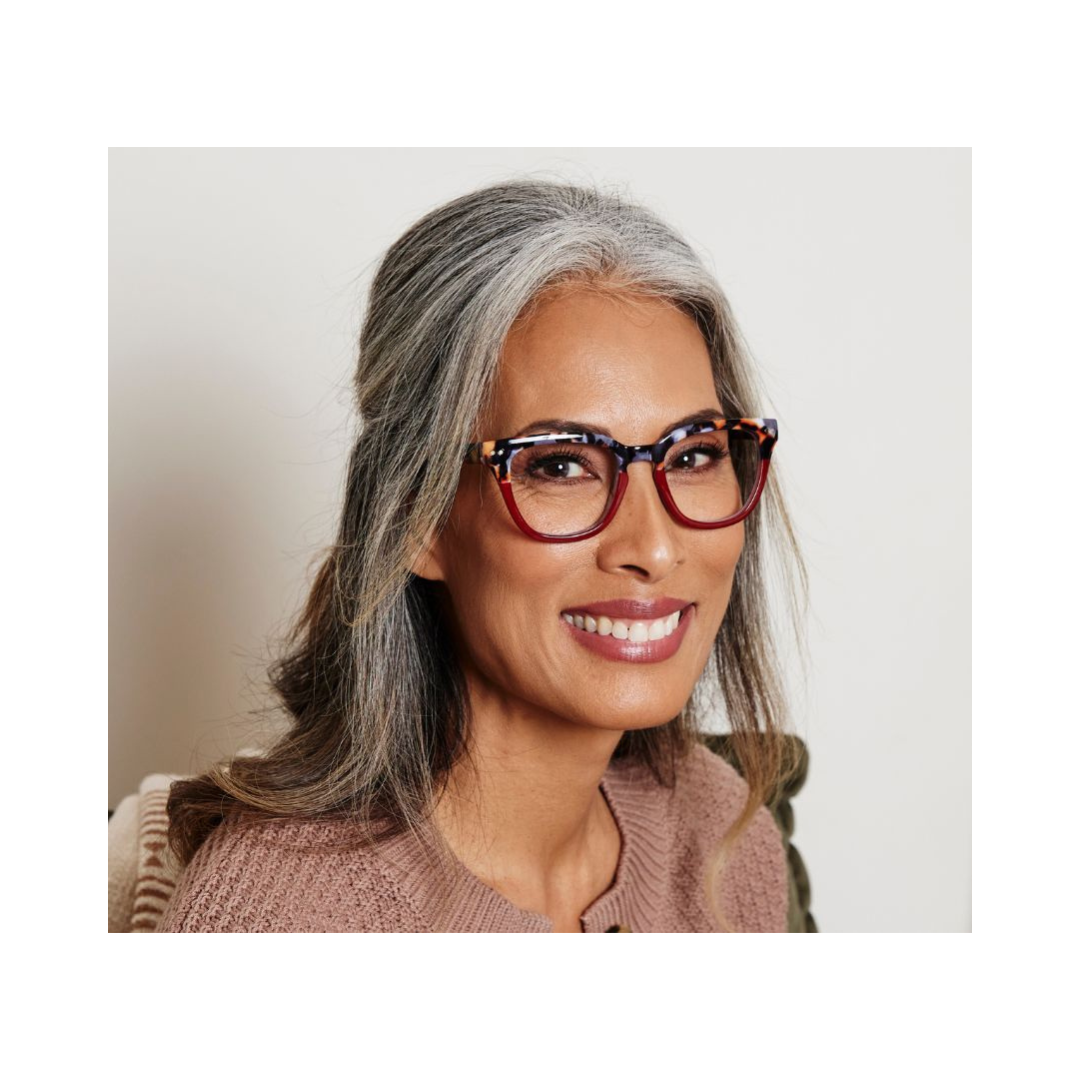 Gray Botanico Dark Red Faye Readers