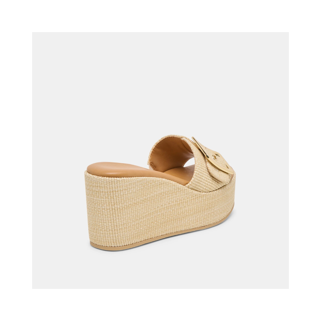 Jillian Natural Raffia Wedge Sandal
