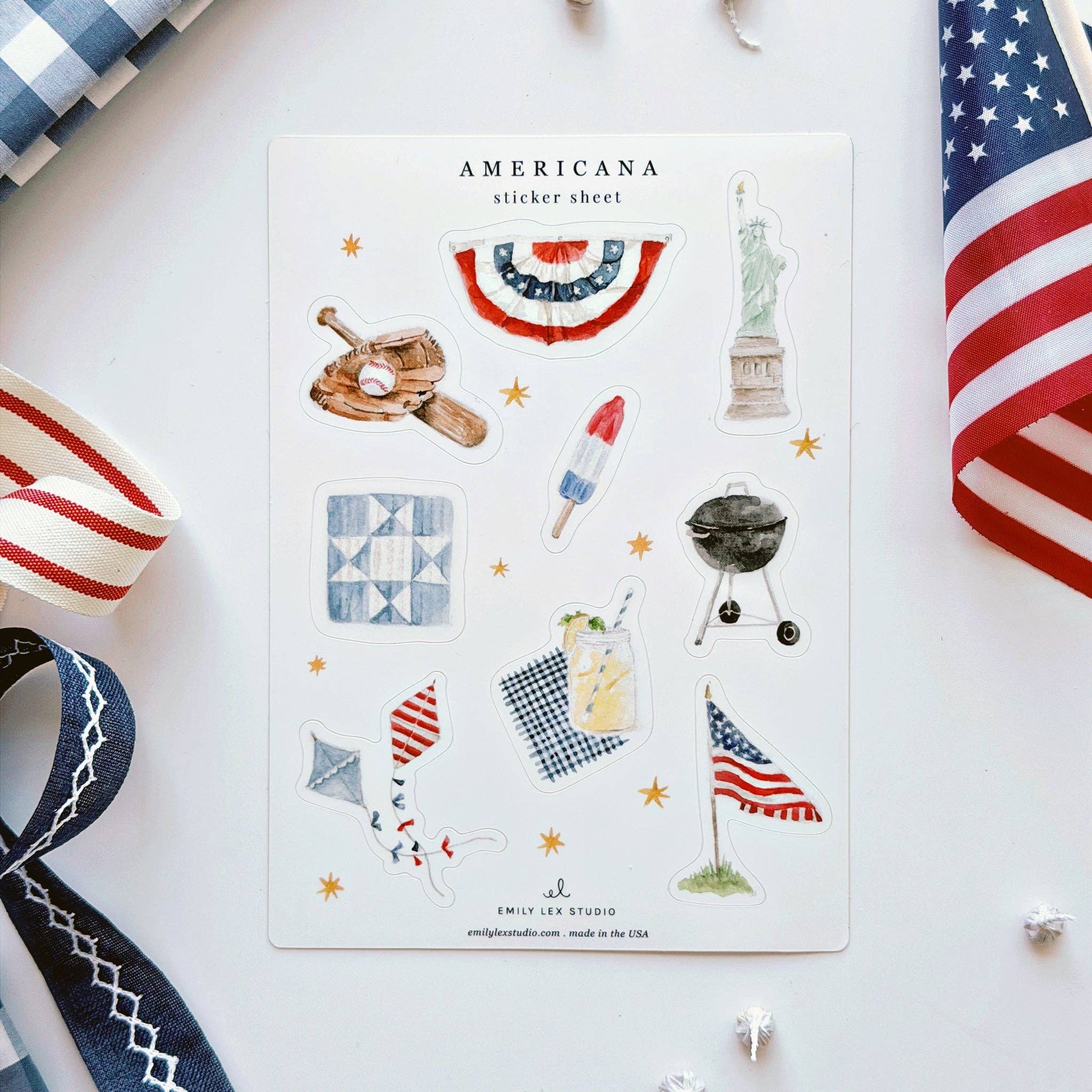 Americana sticker sheets