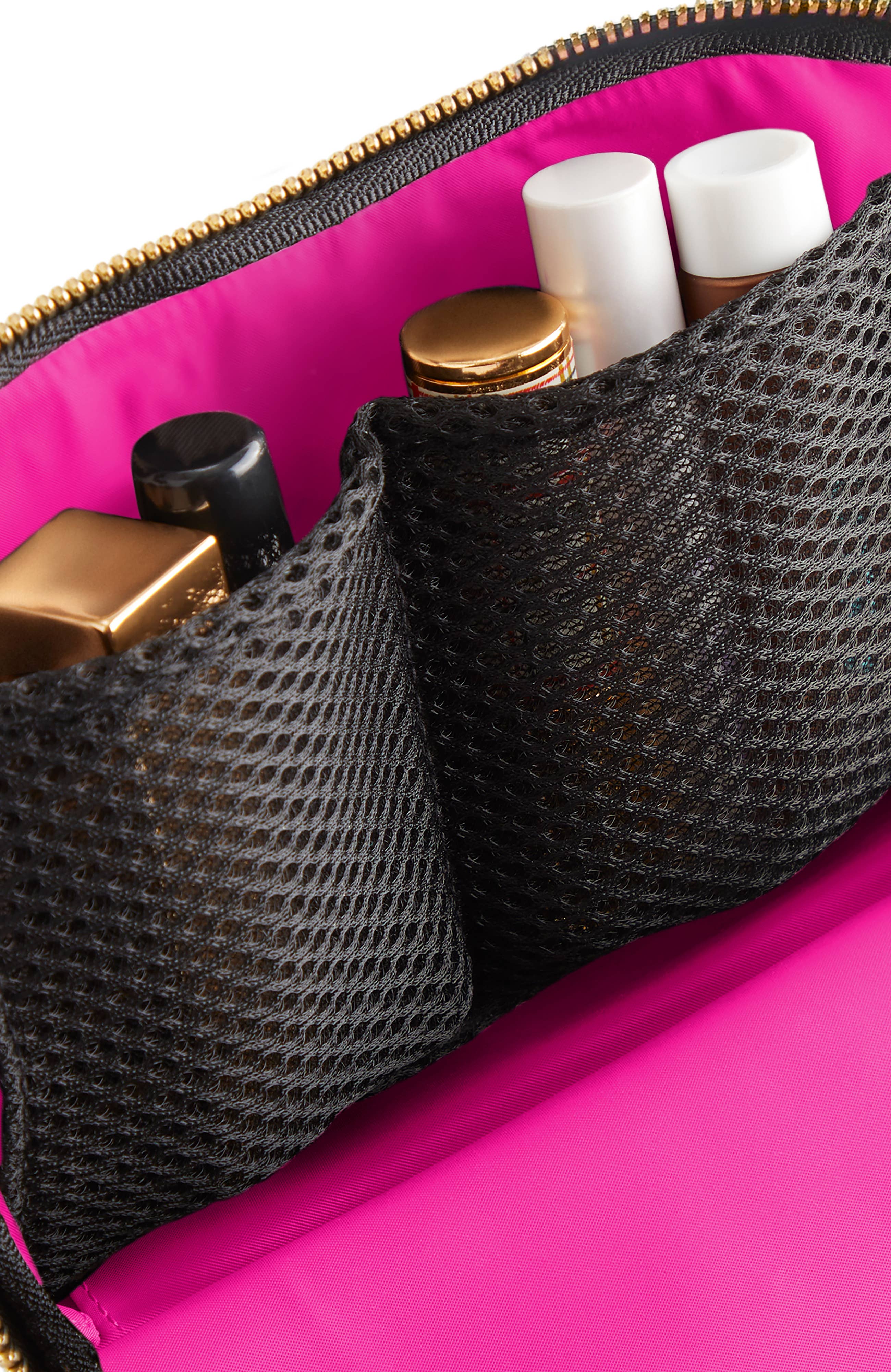 Everyday Makeup Bag - Machine Washable Small Cosmetic Bag, : Navy/Pink / Nylon / Everyday Makeup Bag