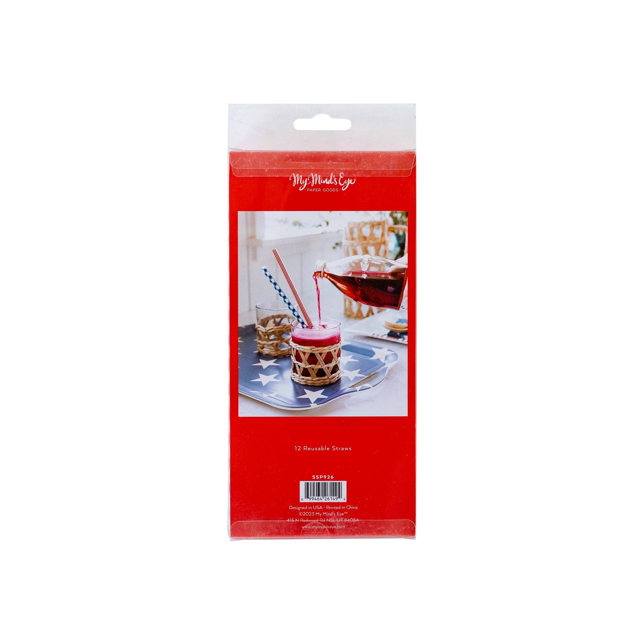 SSP926 - Plaid and Stripes Reusable Straws