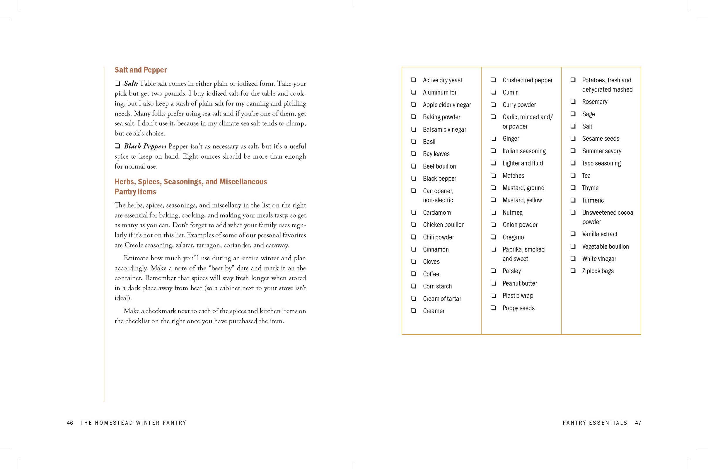 The Homestead Winter Pantry: Paperback / English