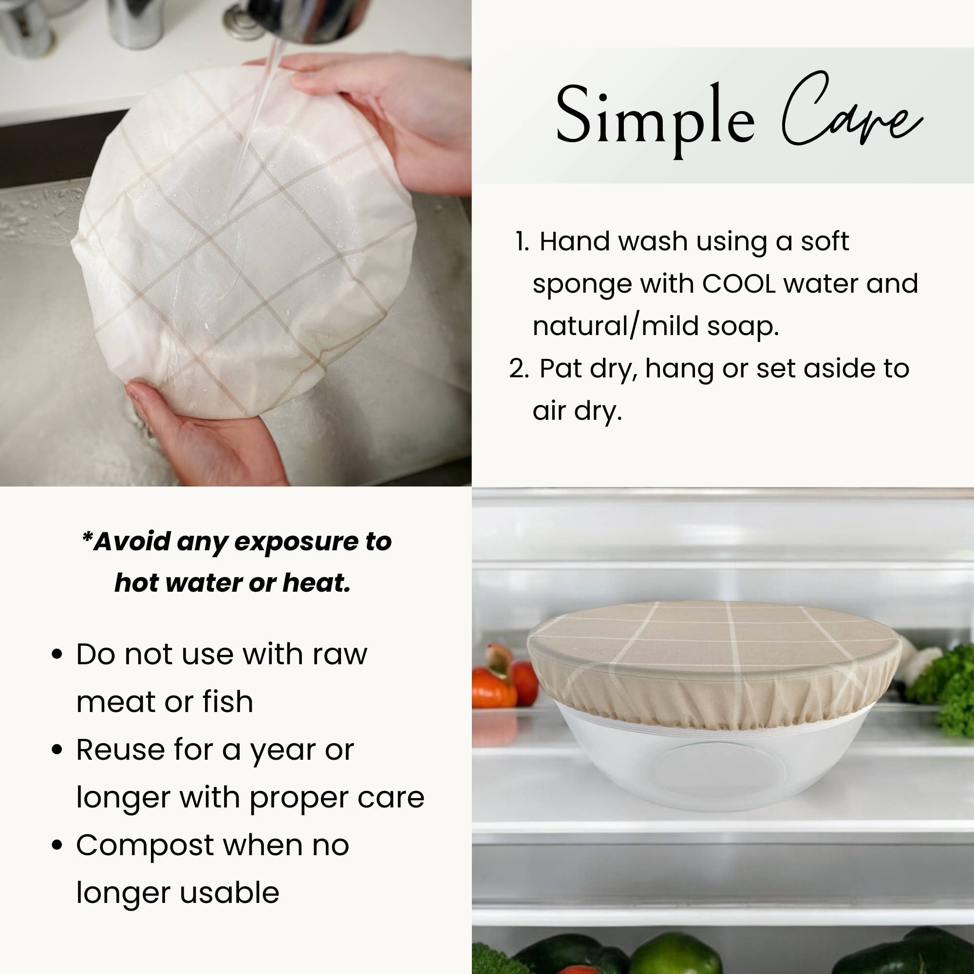 Beeswax Bowl Covers for Bread Proofing and Food Storage
