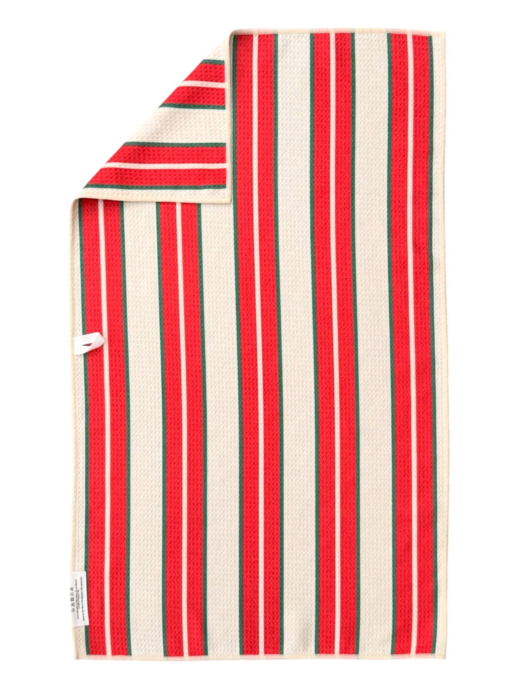 Crae.Home - Comet: Double-Sided Hand Towel - Cream/Red / Hand Towel (17 in x 27 in)