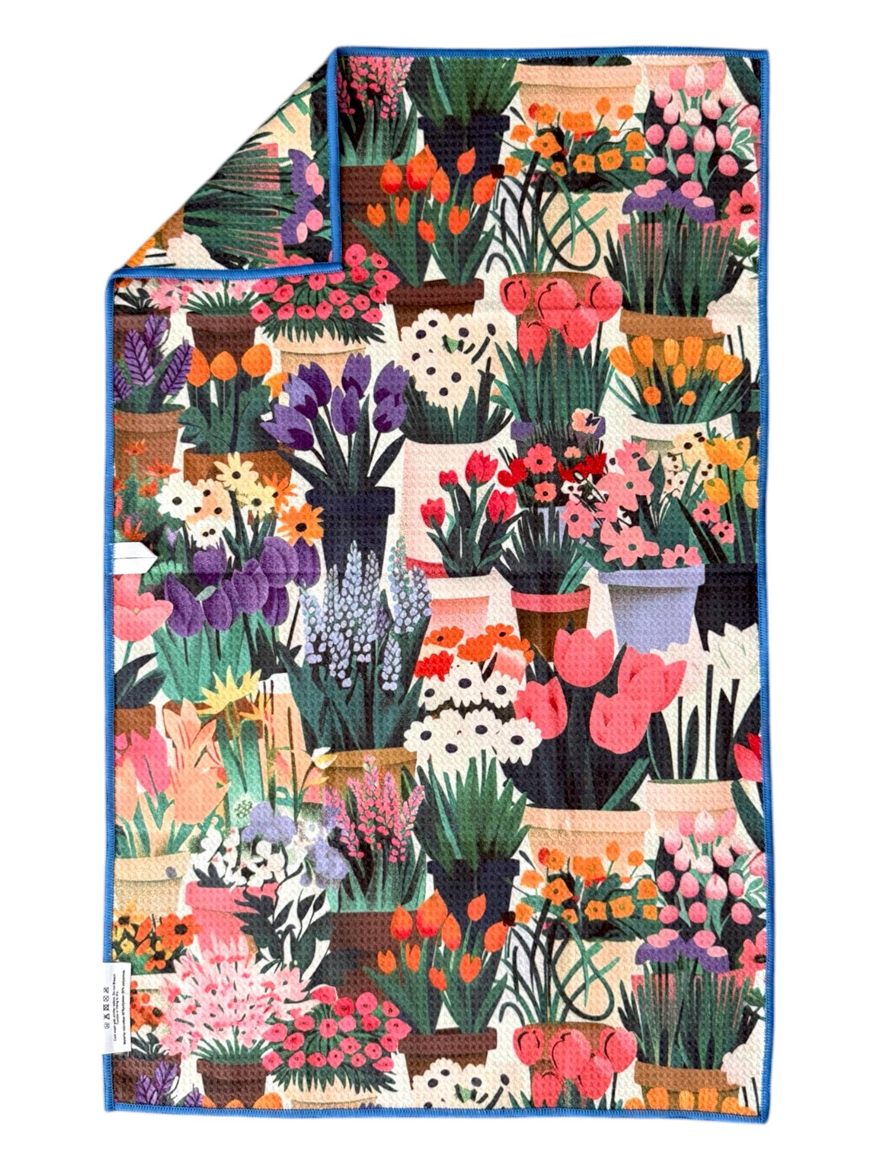 Pots of Love Double-Sided Hand Towel
