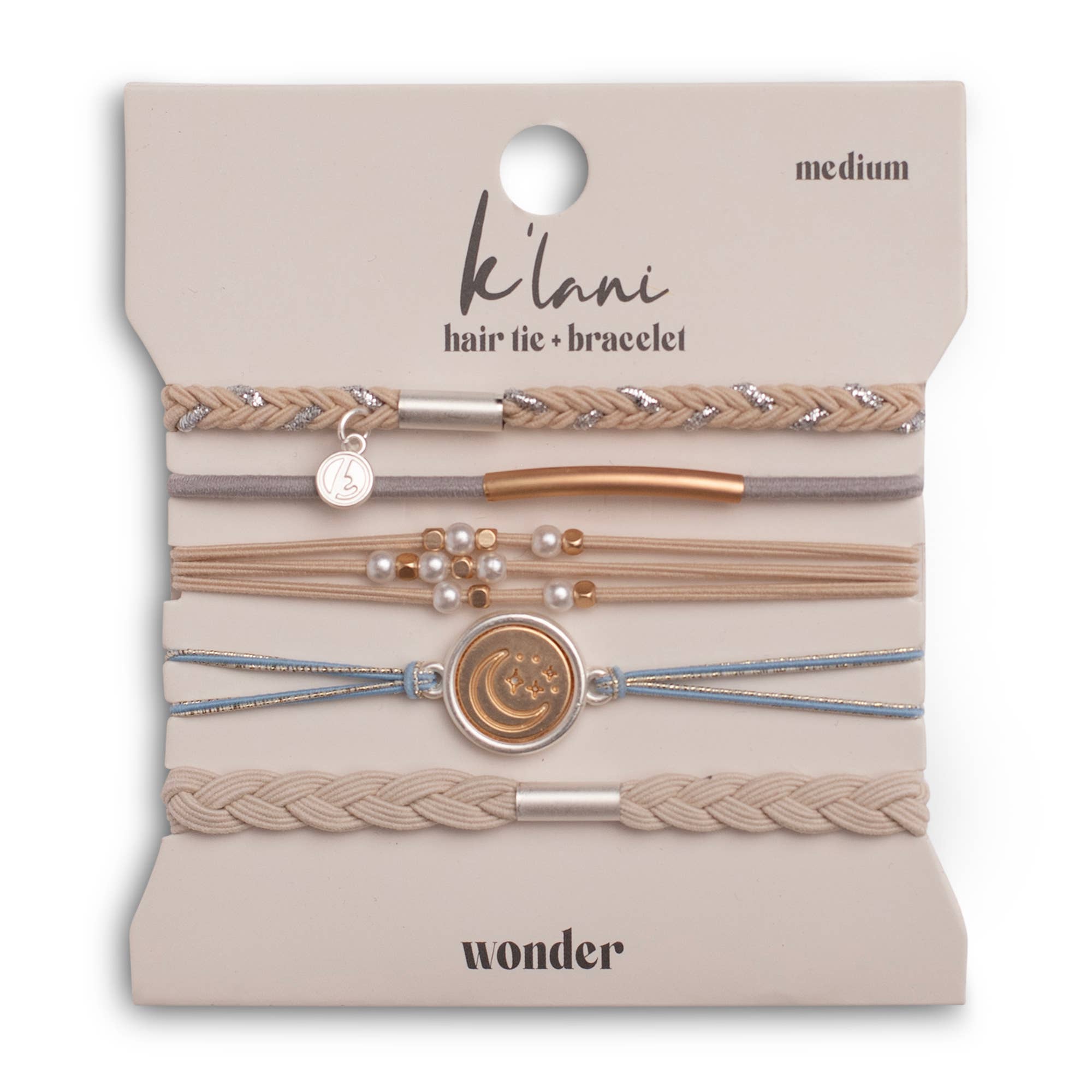 "Wonder" Moon & Stars Hair Tie Bracelets: Small