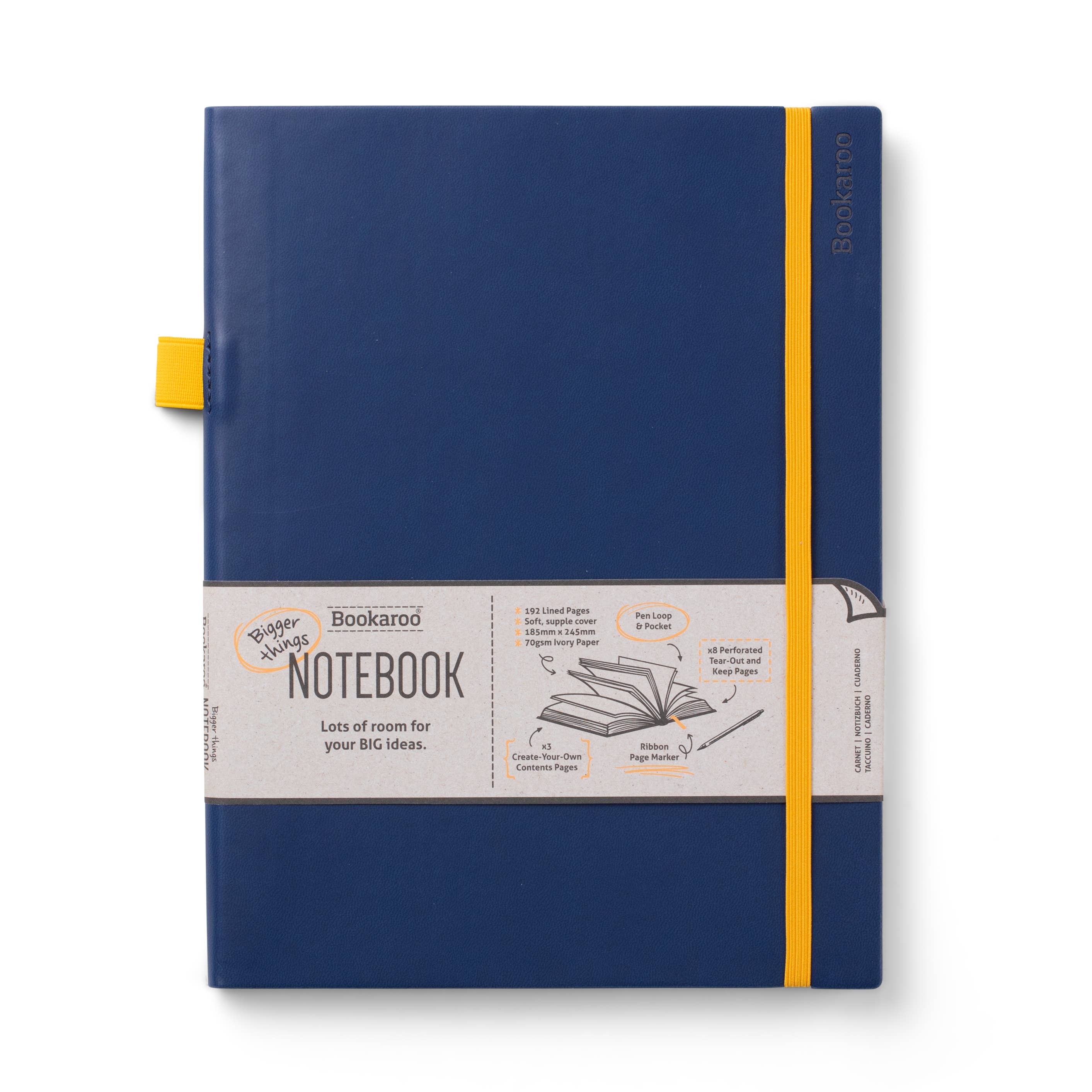 Bookaroo Bigger Things Notebook: Navy
