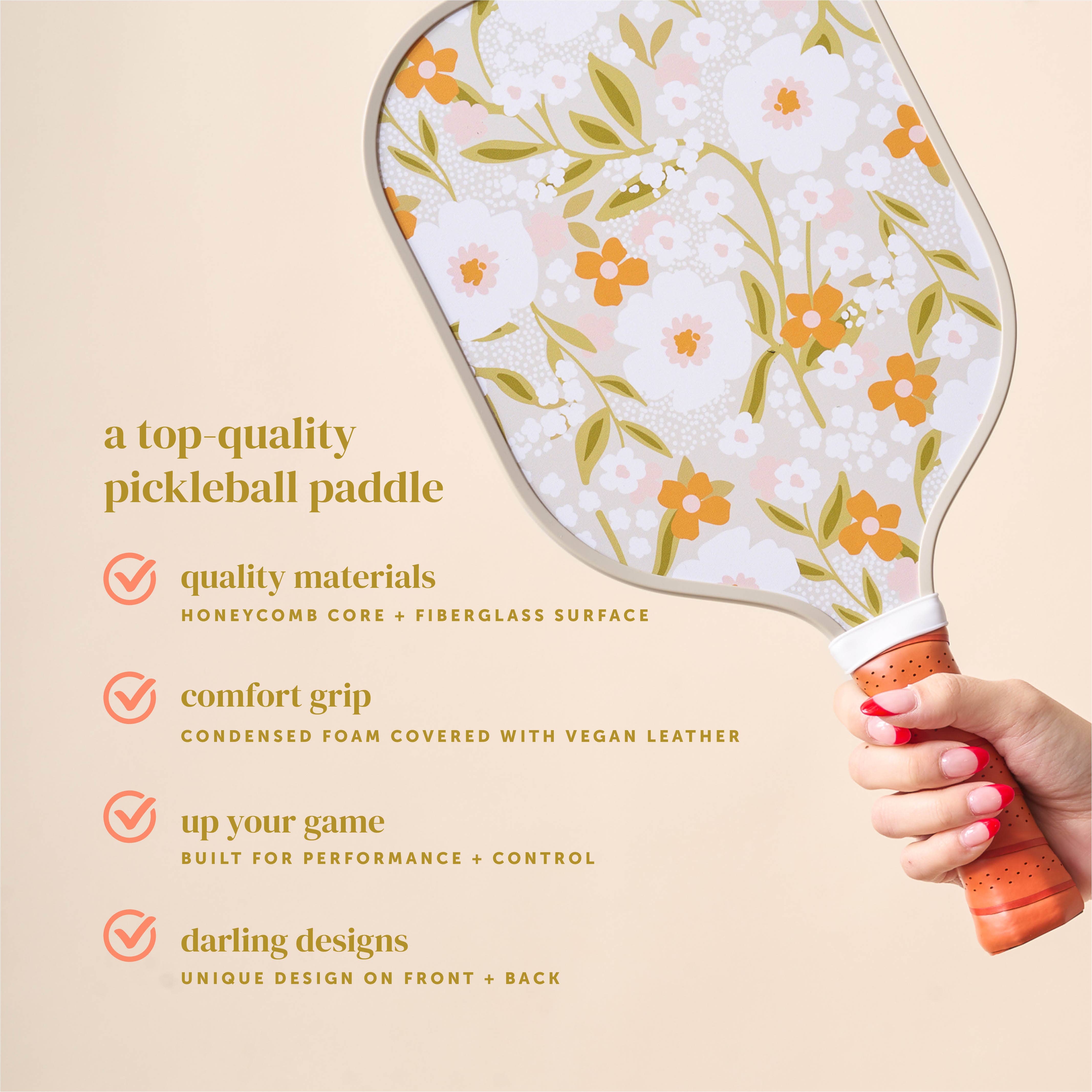 Pickleball Paddle-Floral Haven Sage