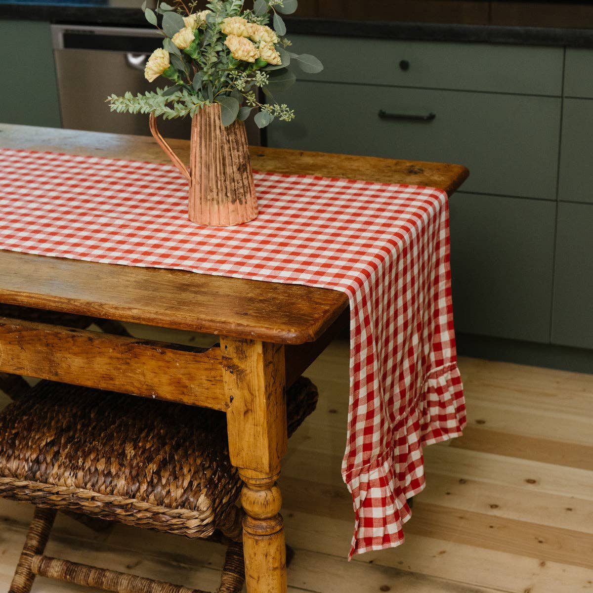Galley and Fen - Ember Gingham Table Runner