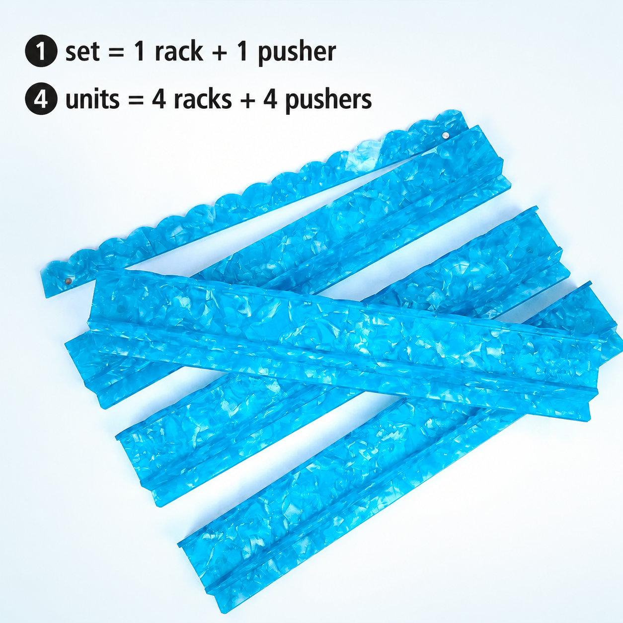 American Mahjong Racks Set–20" Acrylic Tile Rack & Pusher: Clear