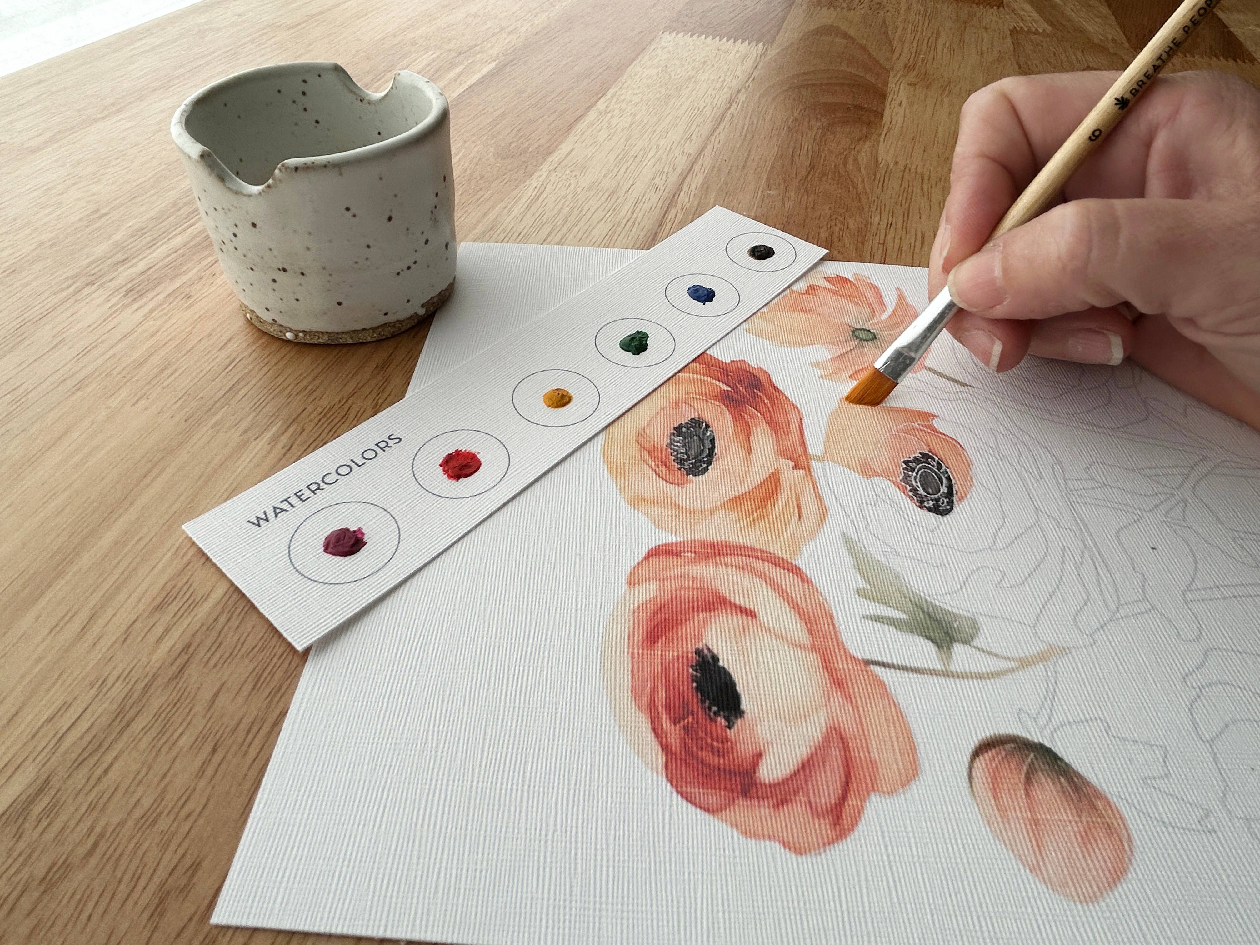 All-In-One Watercolor Kit - Ranunculus Blooms