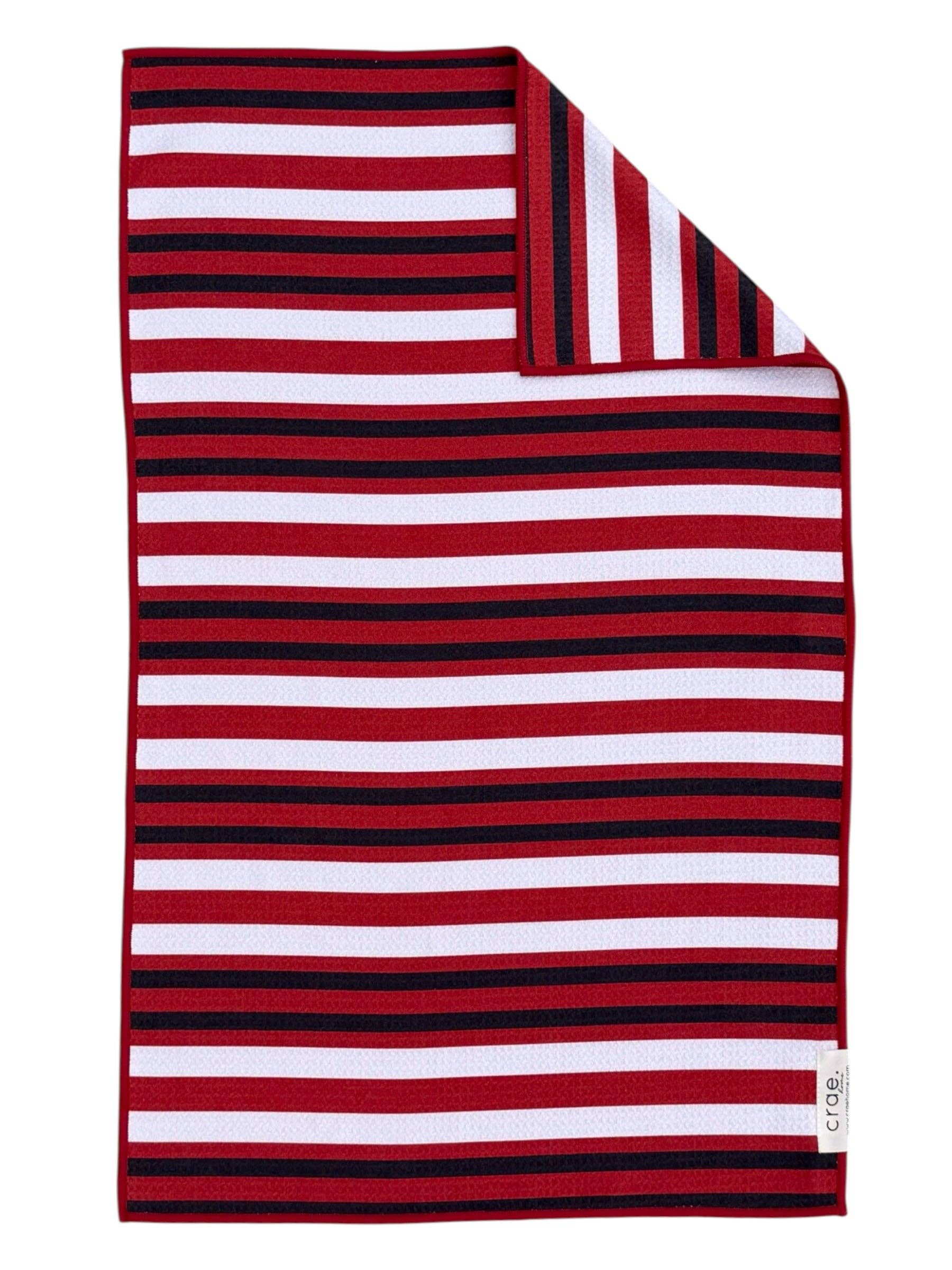 Red And True: Double-Sided Hand Towel: White/Red / Hand Towel (17 in x 27 in)