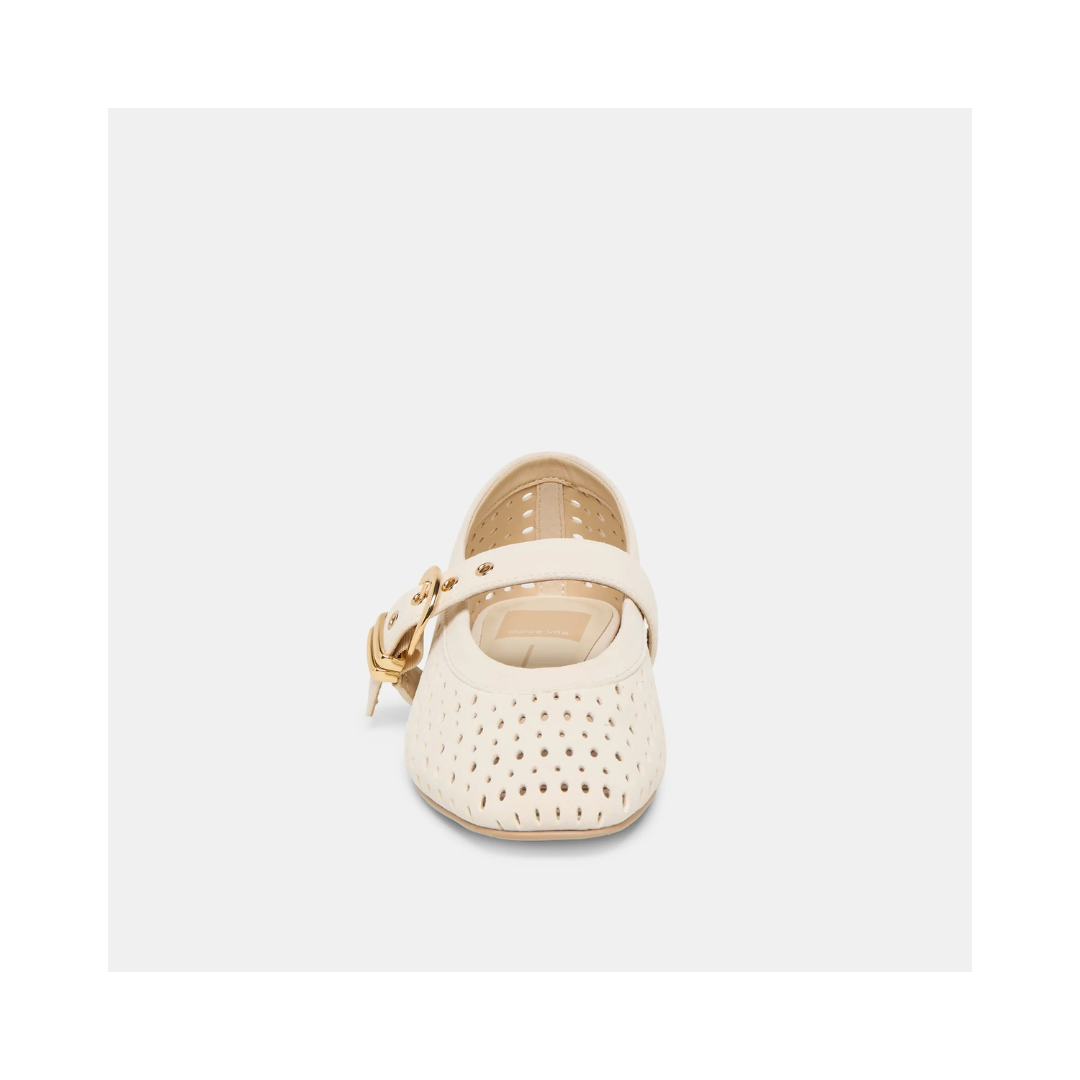 Mikel Creme Perforated Shoe