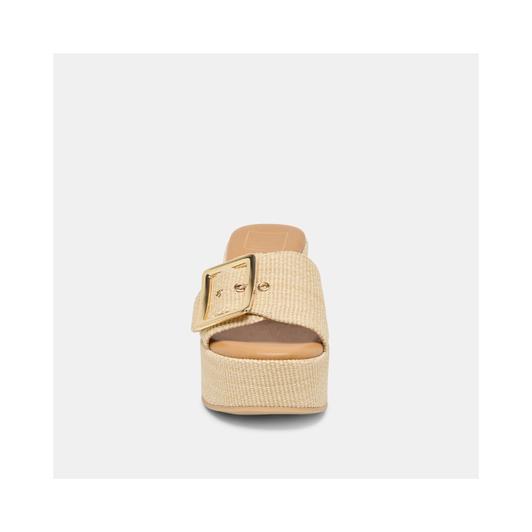 Jillian Natural Raffia Wedge Sandal