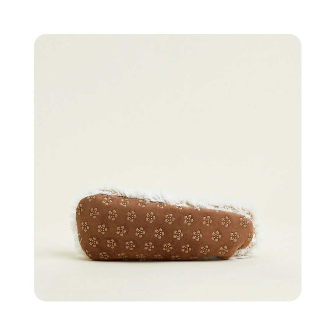 Warmies Brown & Gray Marshmallow Microwavable Slipper Size 6-10