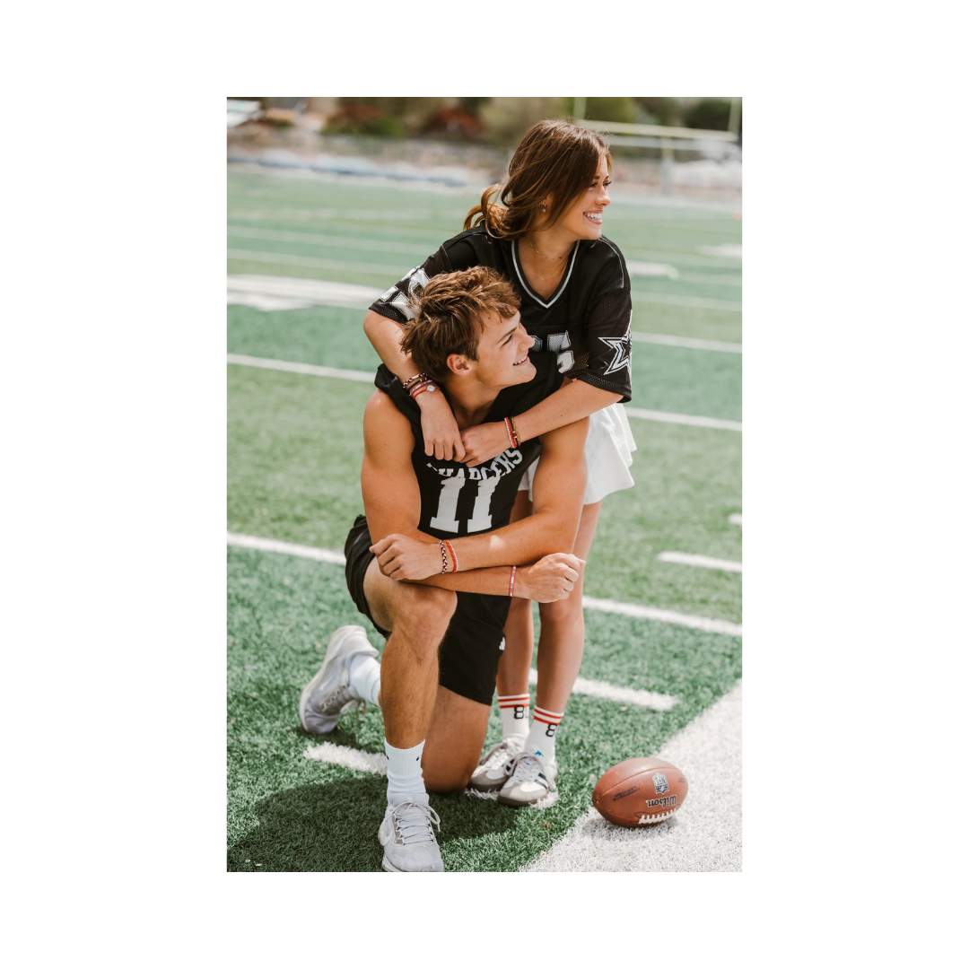 Red/Black Game Day Hair Tie Bracelets