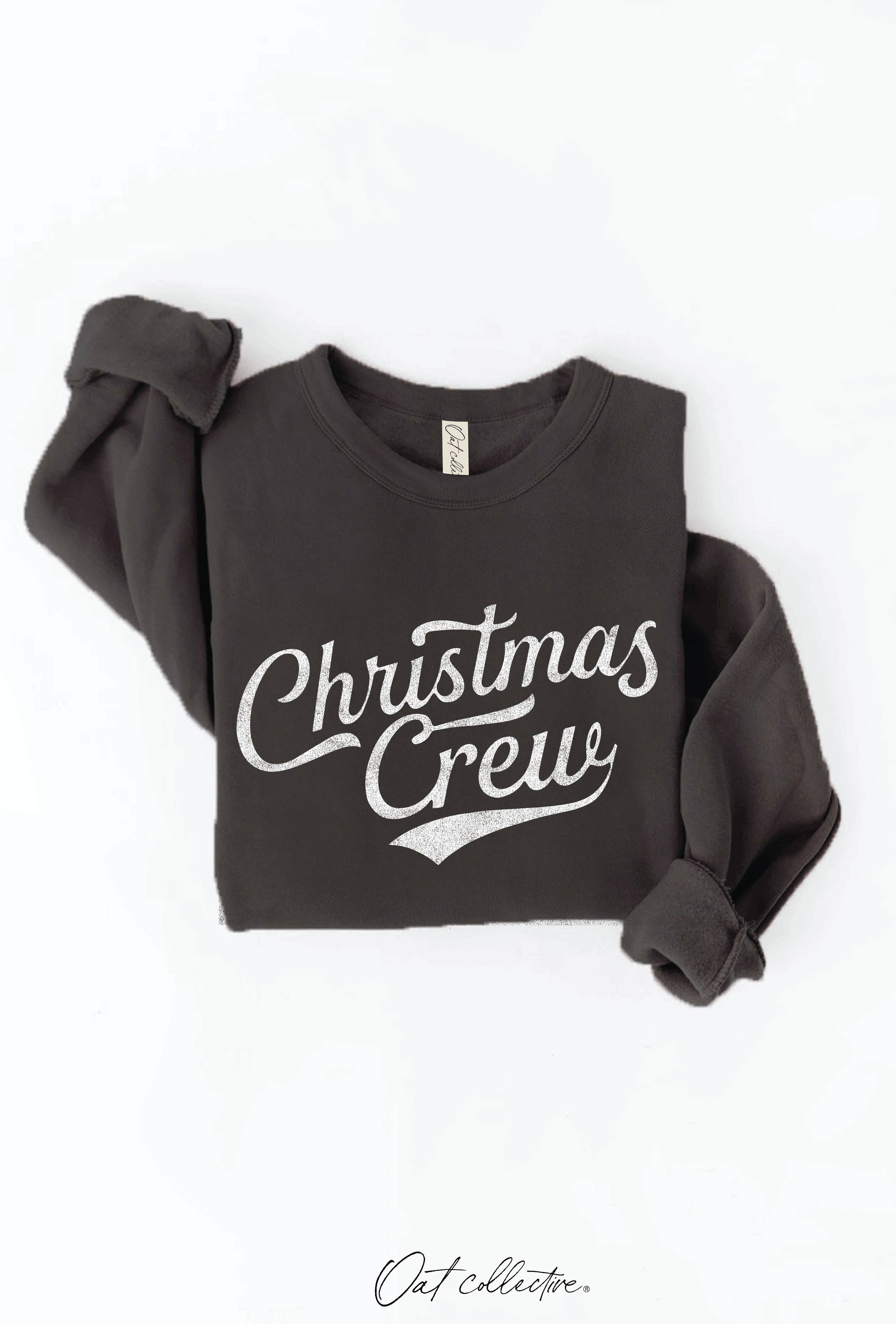 CHRISTMAS CREW Graphic Sweatshirt : HEATHER DUST / L