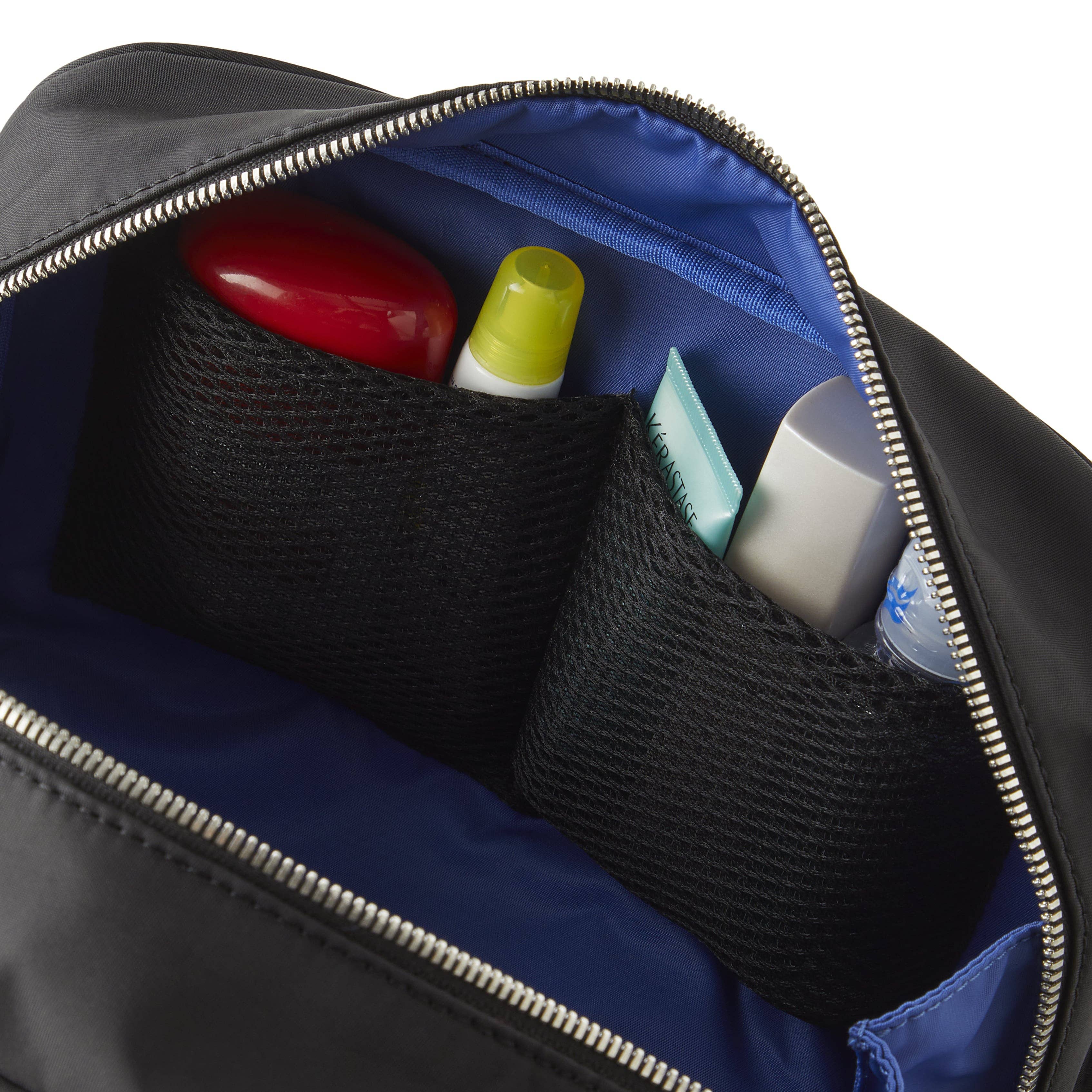 Unisex Dopp Kit- Machine Washable : Black/Cool Blue