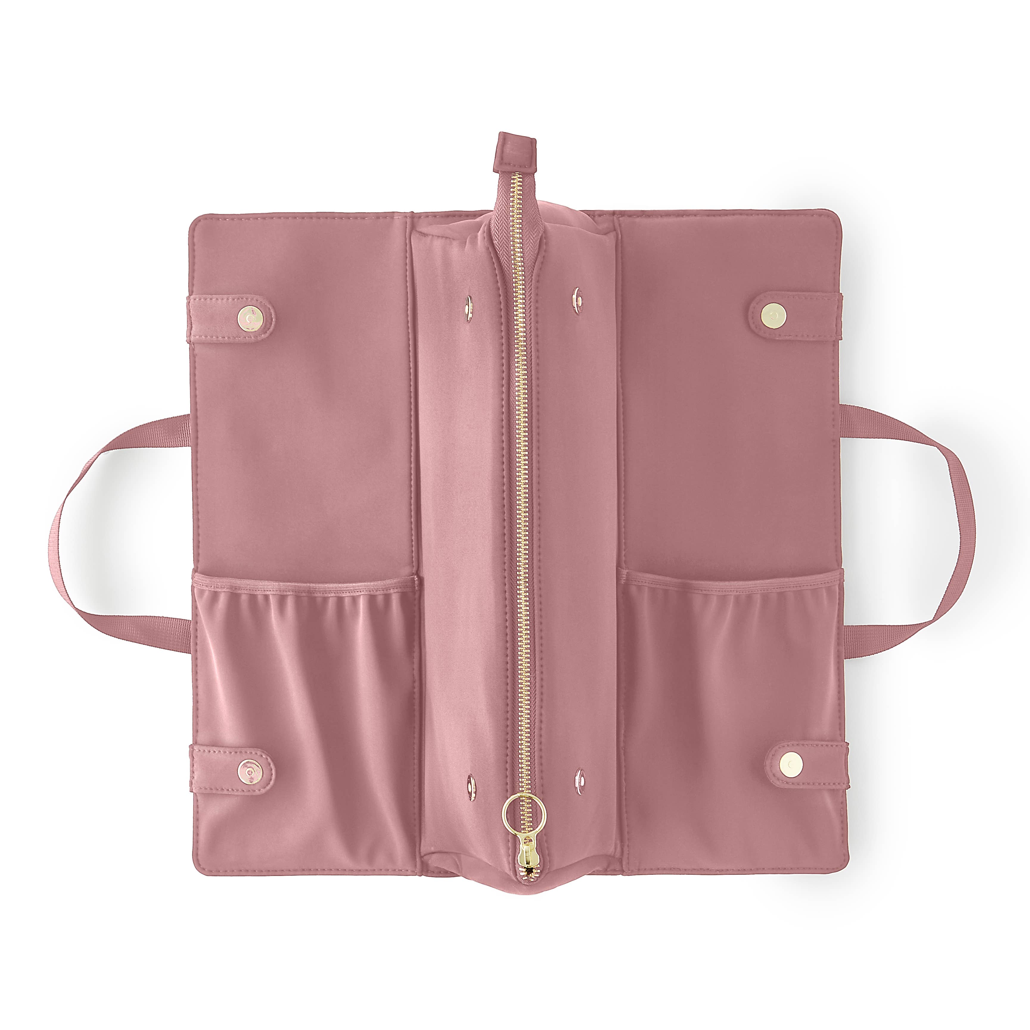 Heat-Resistant Machine Washable Hair Tools Bag: Black/Pink