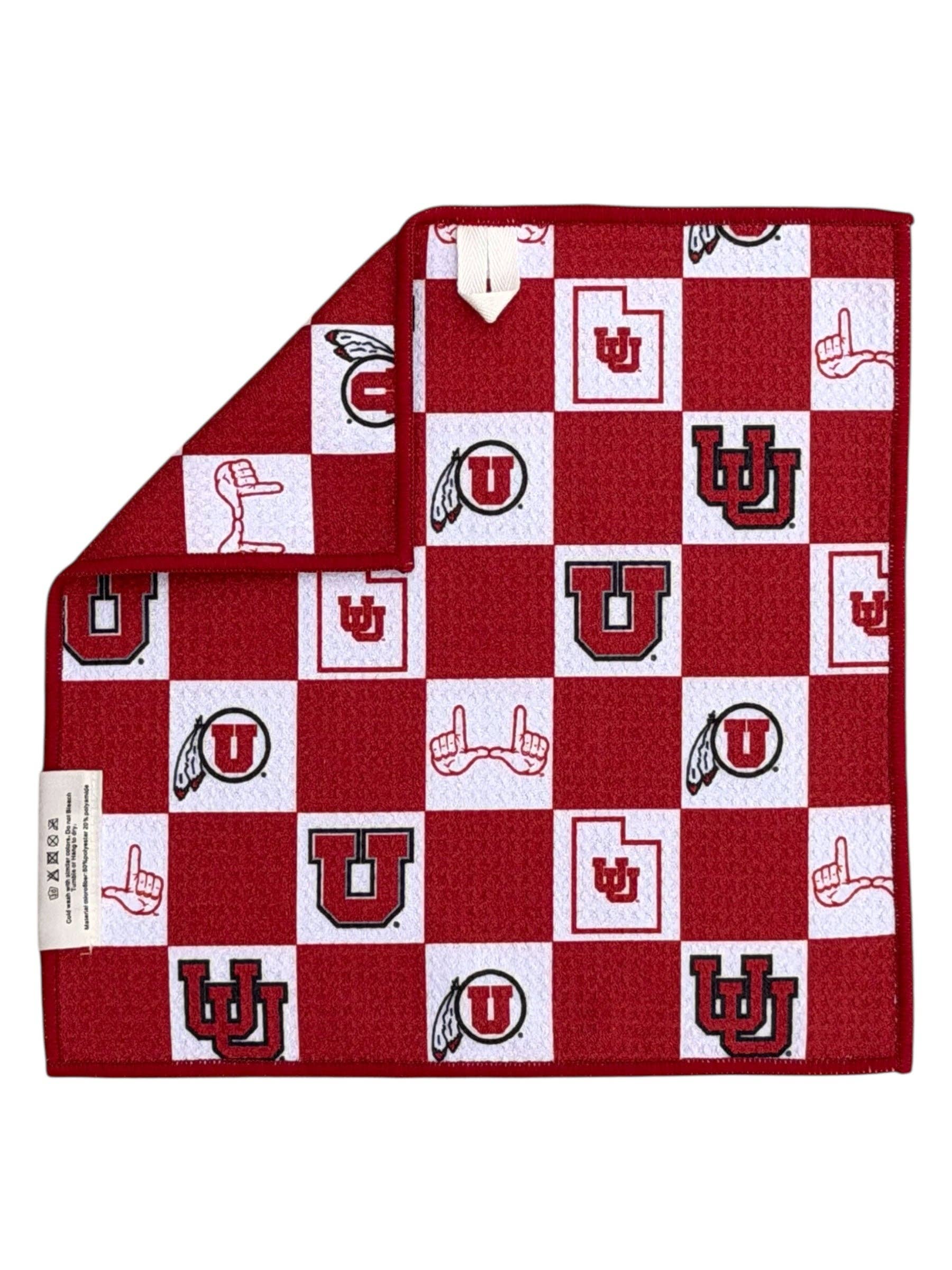 Rise Up Utes: Double-Sided Washcloth: White/Blue / Washcloth (12x12 in)