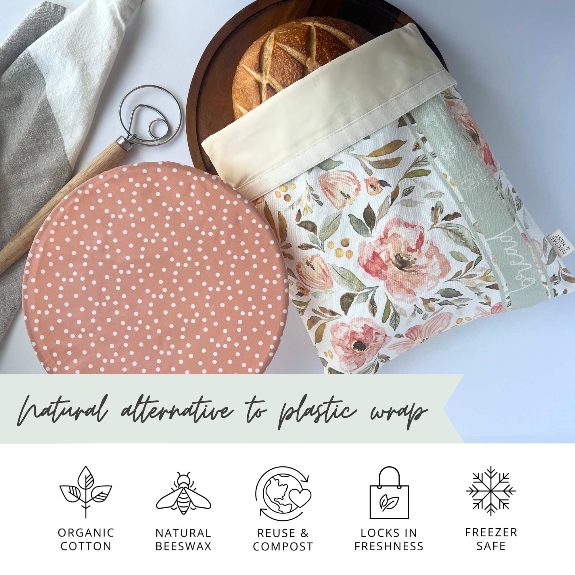 Artist Series Bread Baker Set - Bread Bag & Bowl Cover