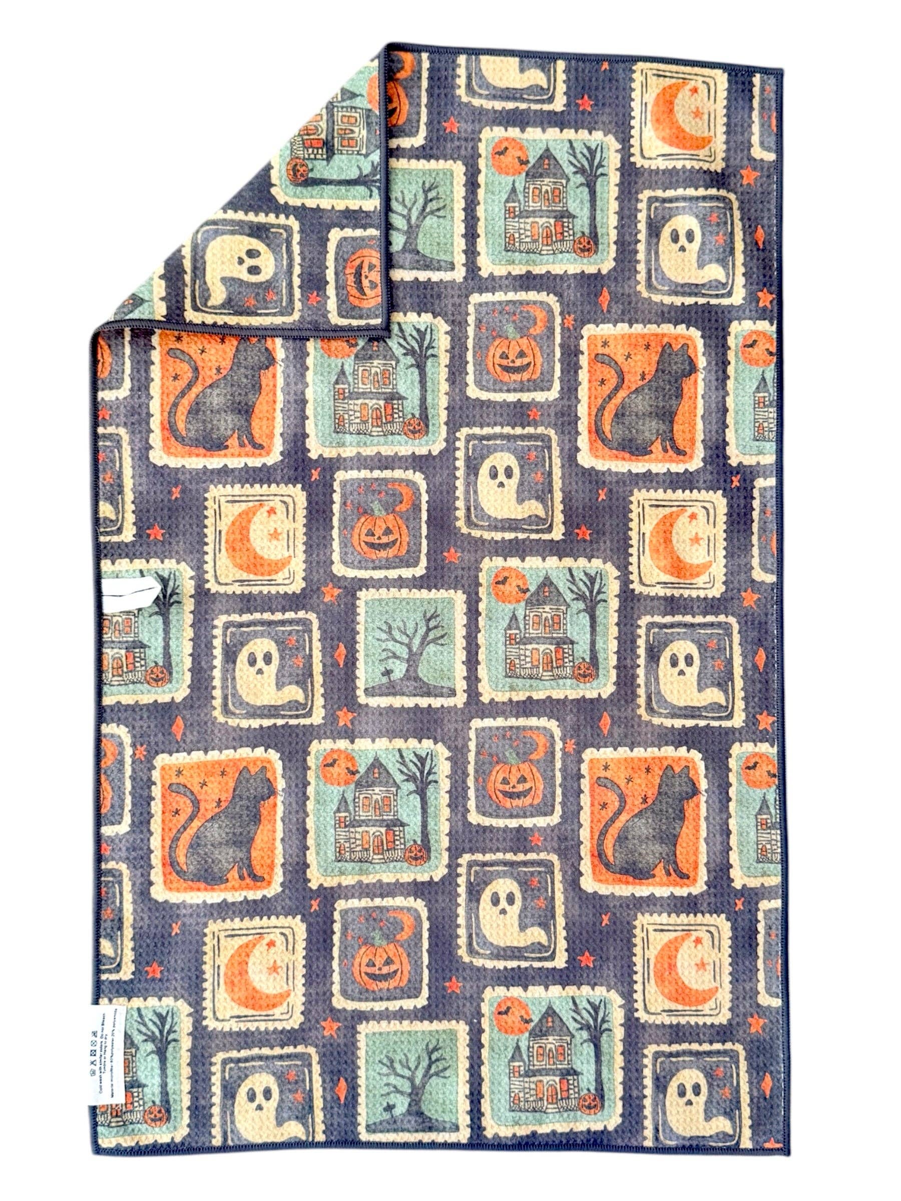 Paranormal Postage: Double-Sided Hand Towel: Black / 17x27 in / Hand Towel