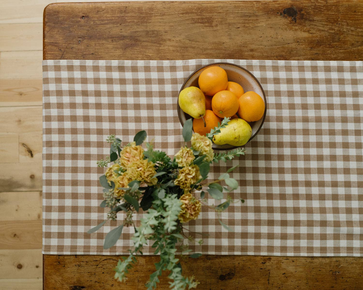 Galley and Fen - Hazelnut Gingham Table Runner