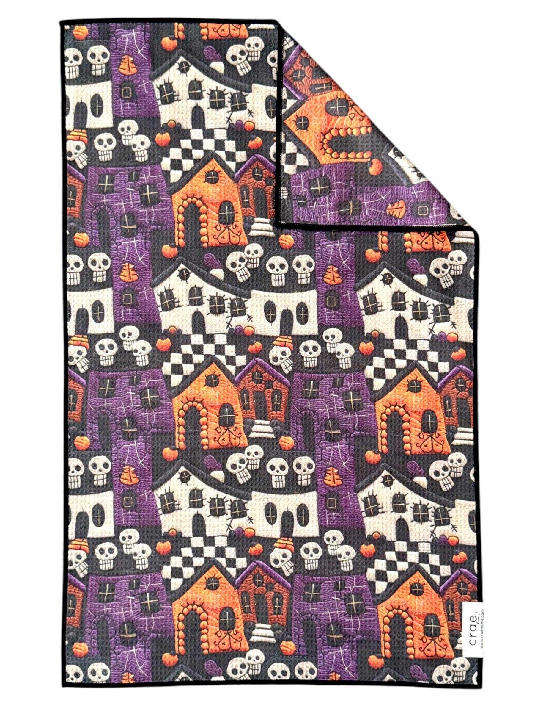 Frightville: Double-Sided Hand Towel: Black / 17x27 in / Hand Towel