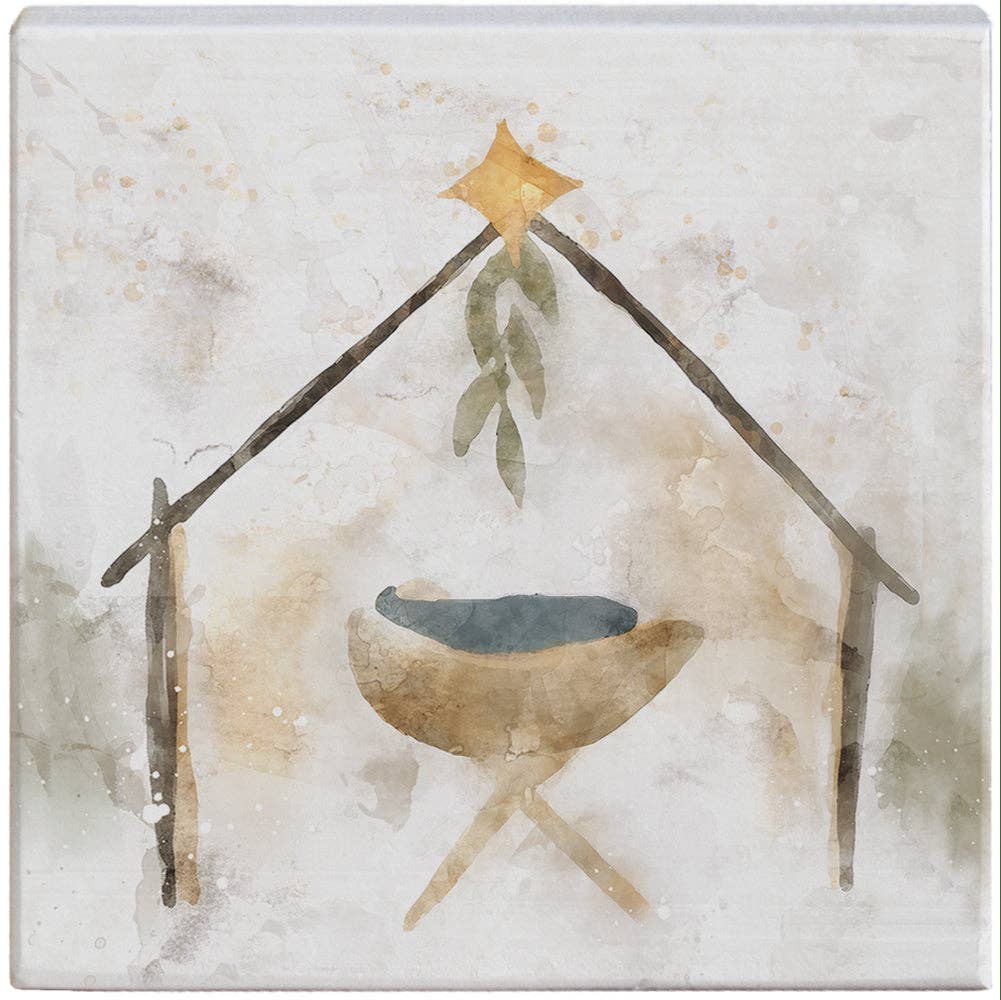 Watercolor Manger - Small Talk Square