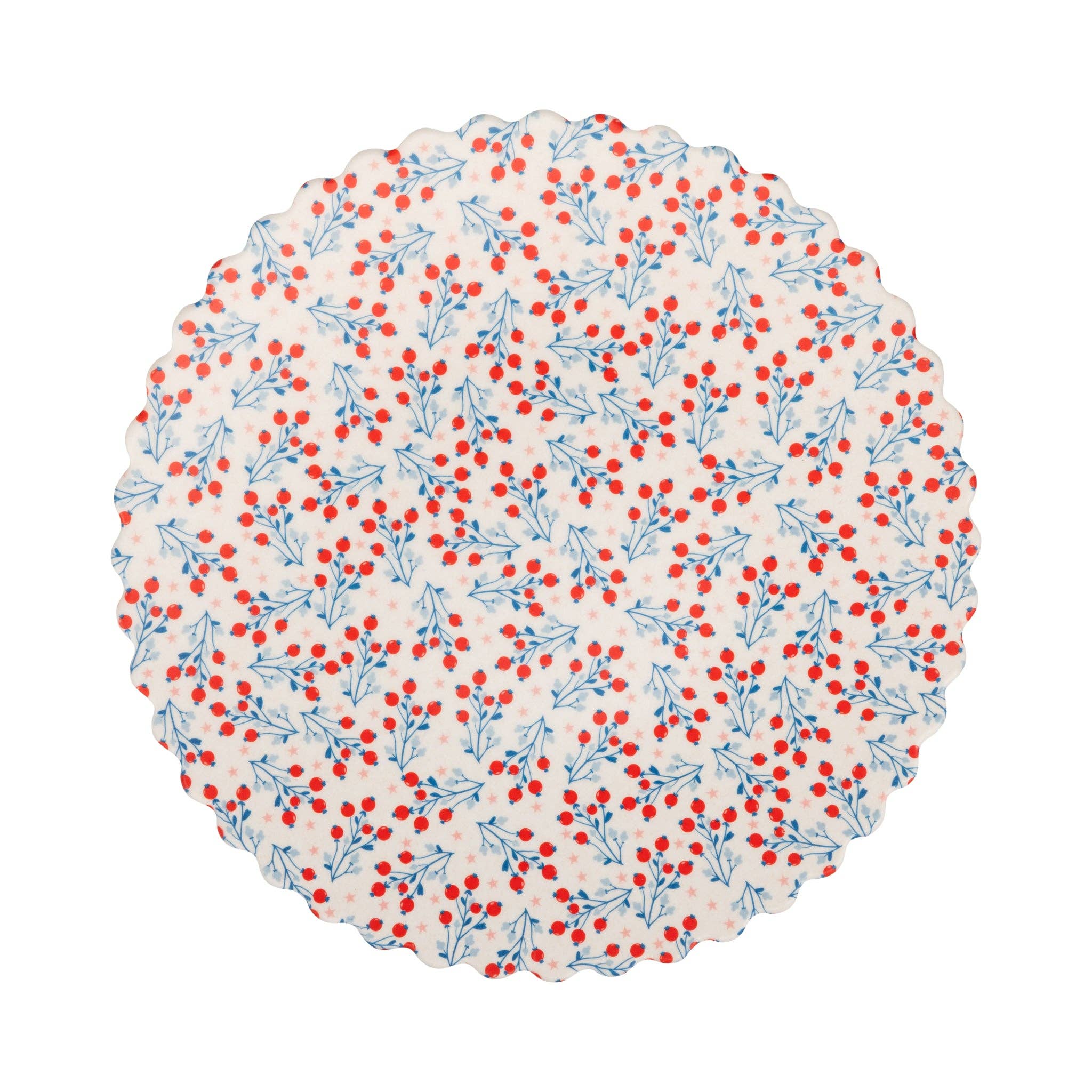 FLO1240 - Floral Bamboo Paper Plate Set