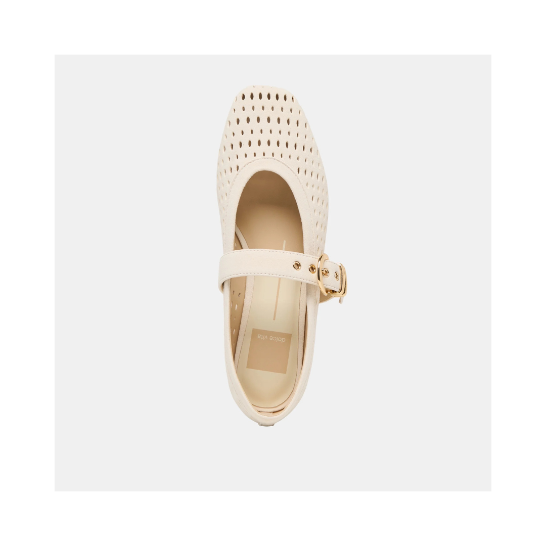 Mikel Creme Perforated Shoe