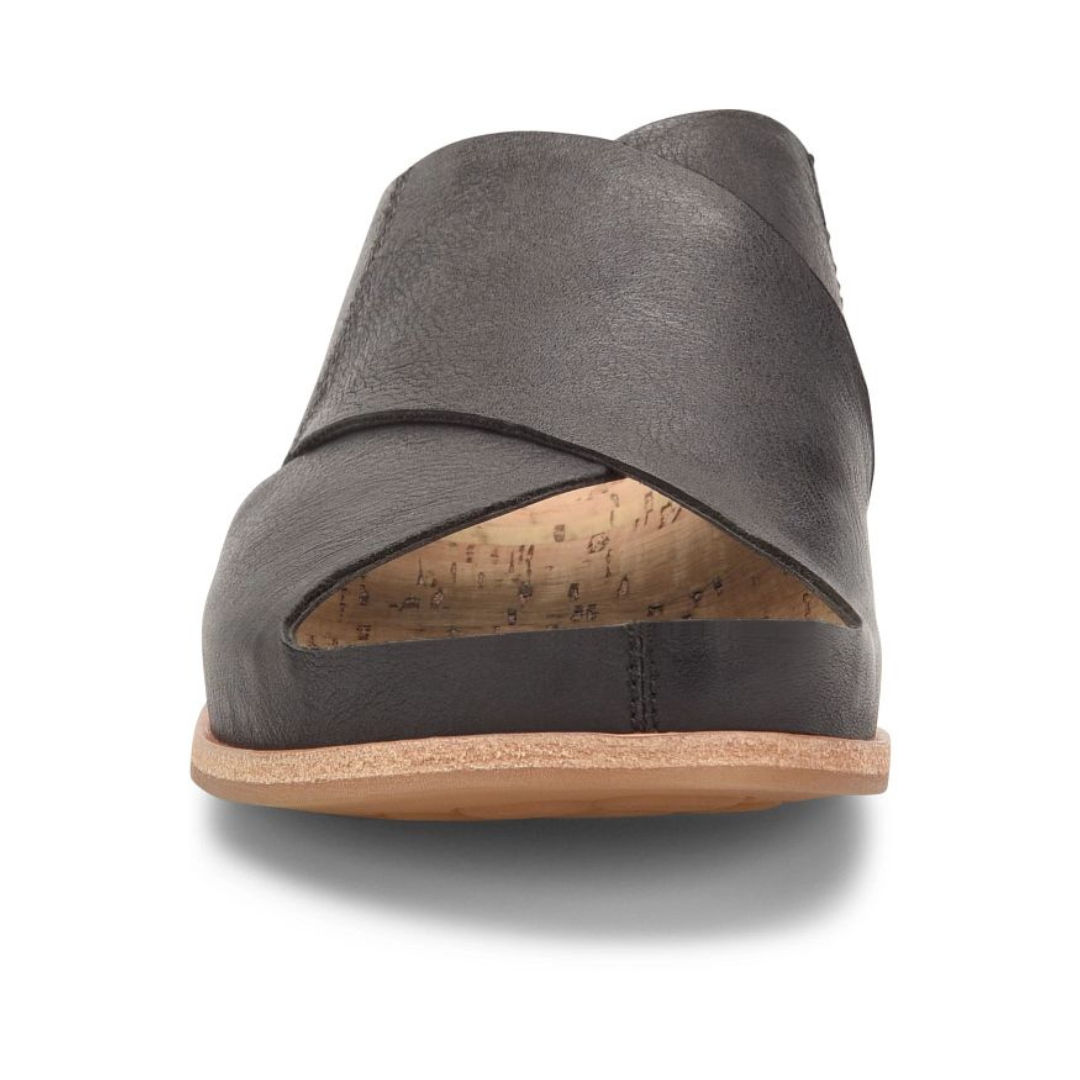 Tutsi Dual Band Slip On Sandal in Black