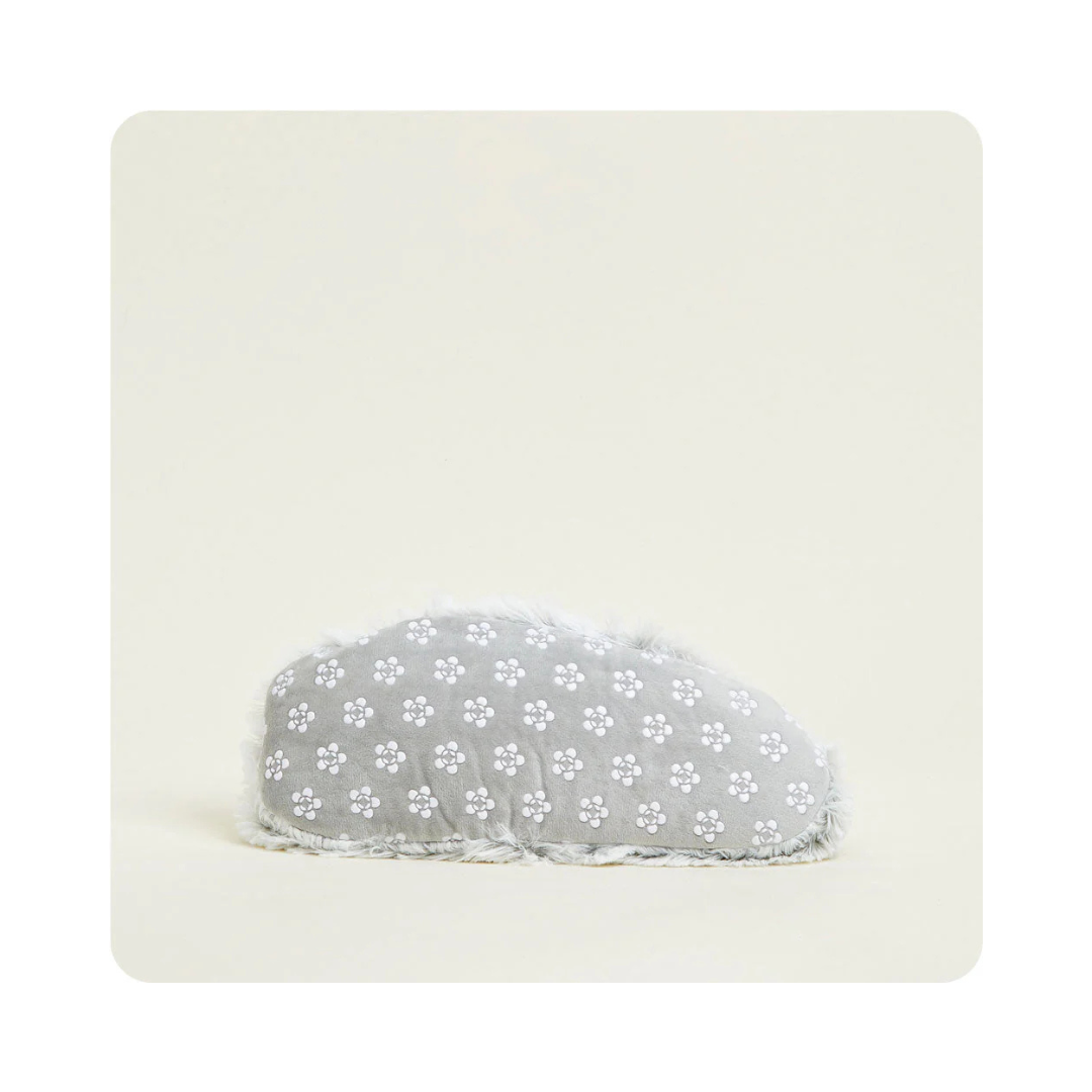 Warmies Gray Microwavable Soothing Scented  Faux Fur Slippers Size 6-10