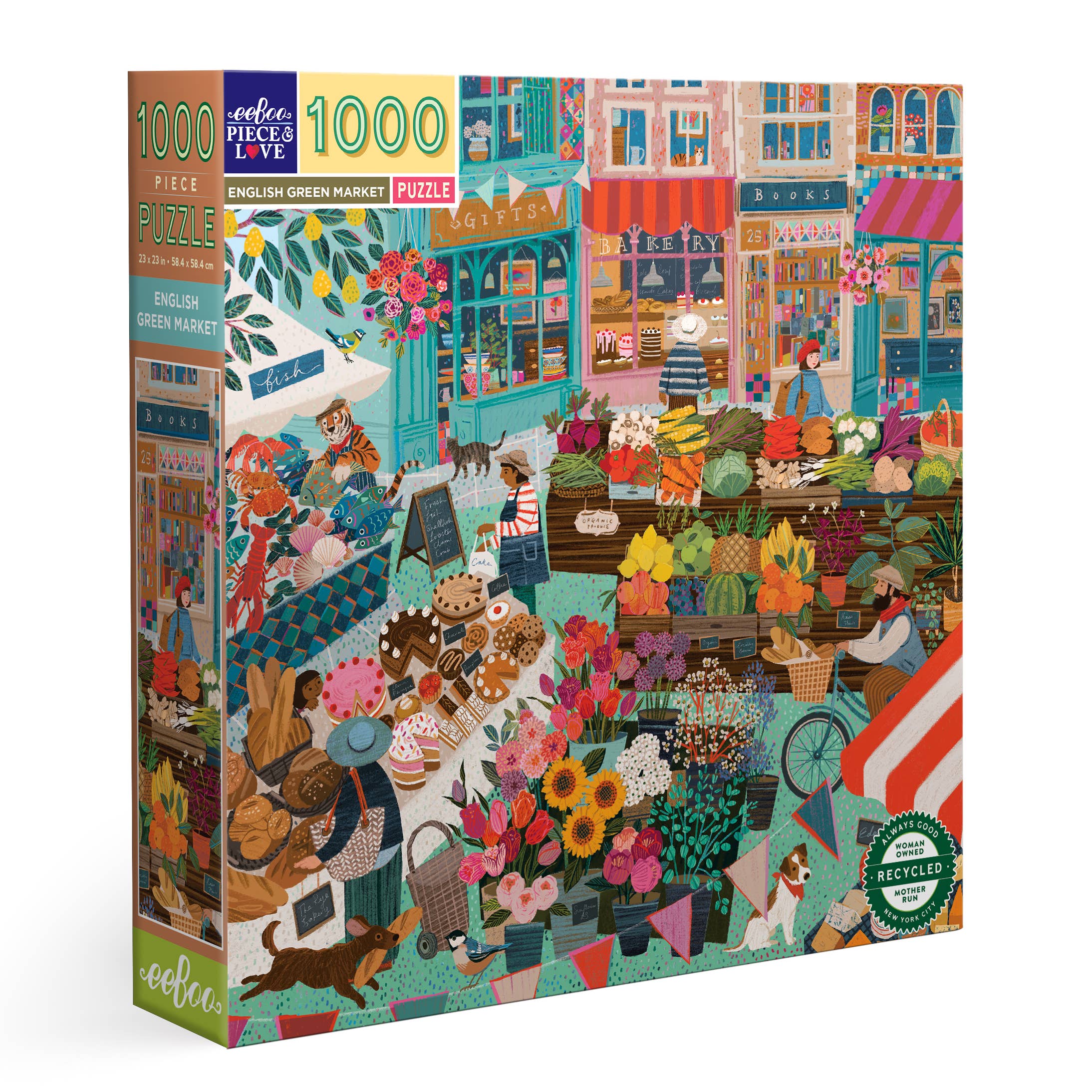 English Green Market 1000 Piece Square Puzzle