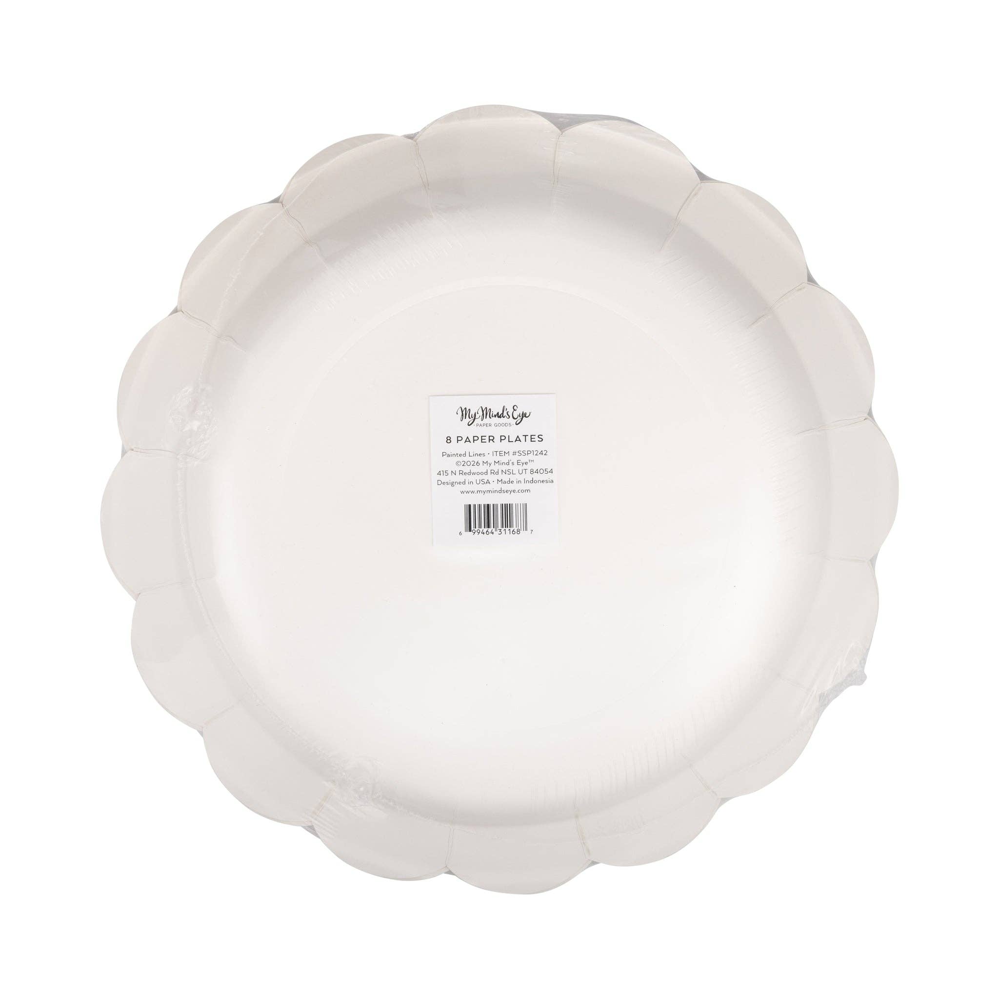 Red Striped Paper Plate - 11"