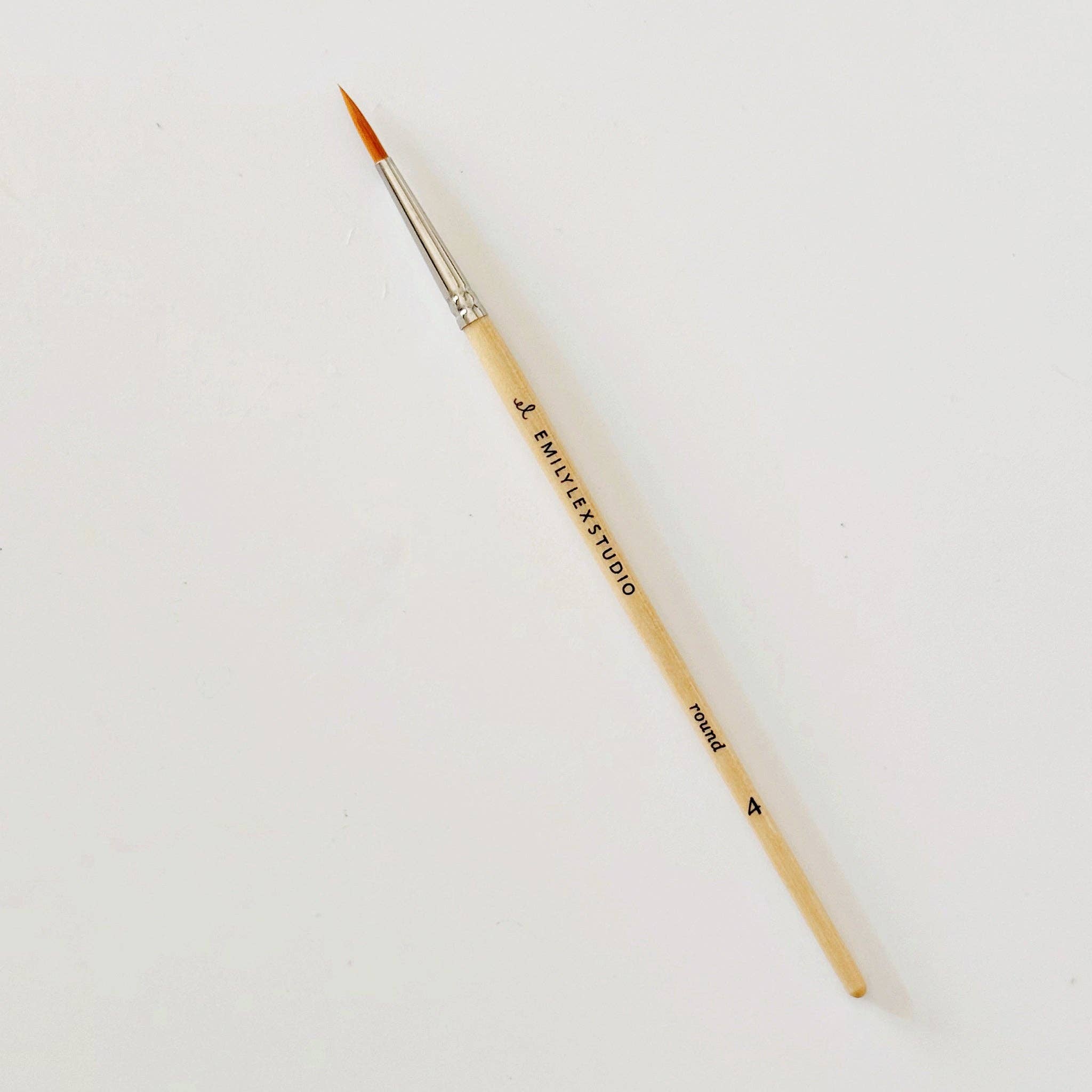 Watercolor paintbrush set of five wood brushes