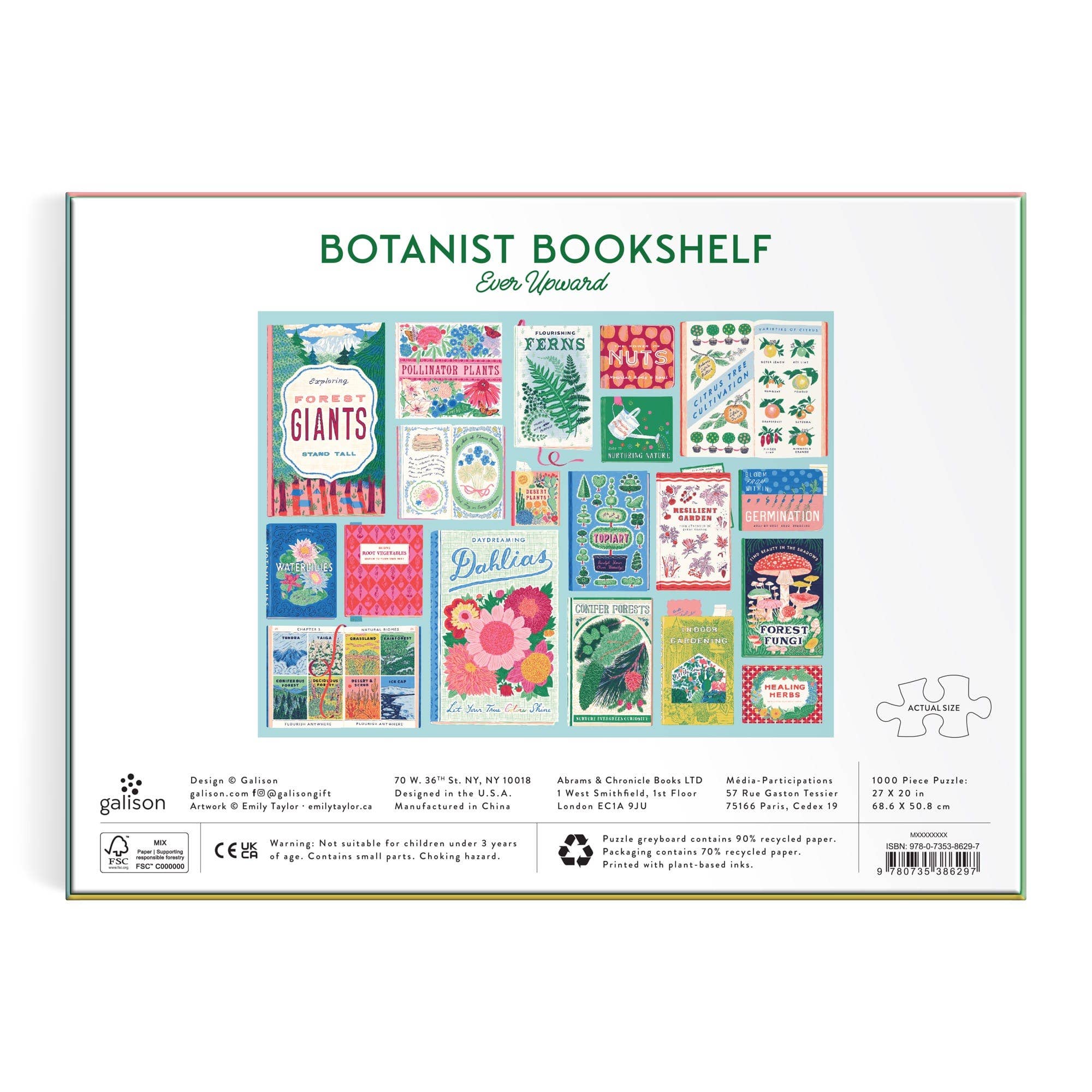 Ever Upward Botanist Bookshelf 1000 Piece Puzzle