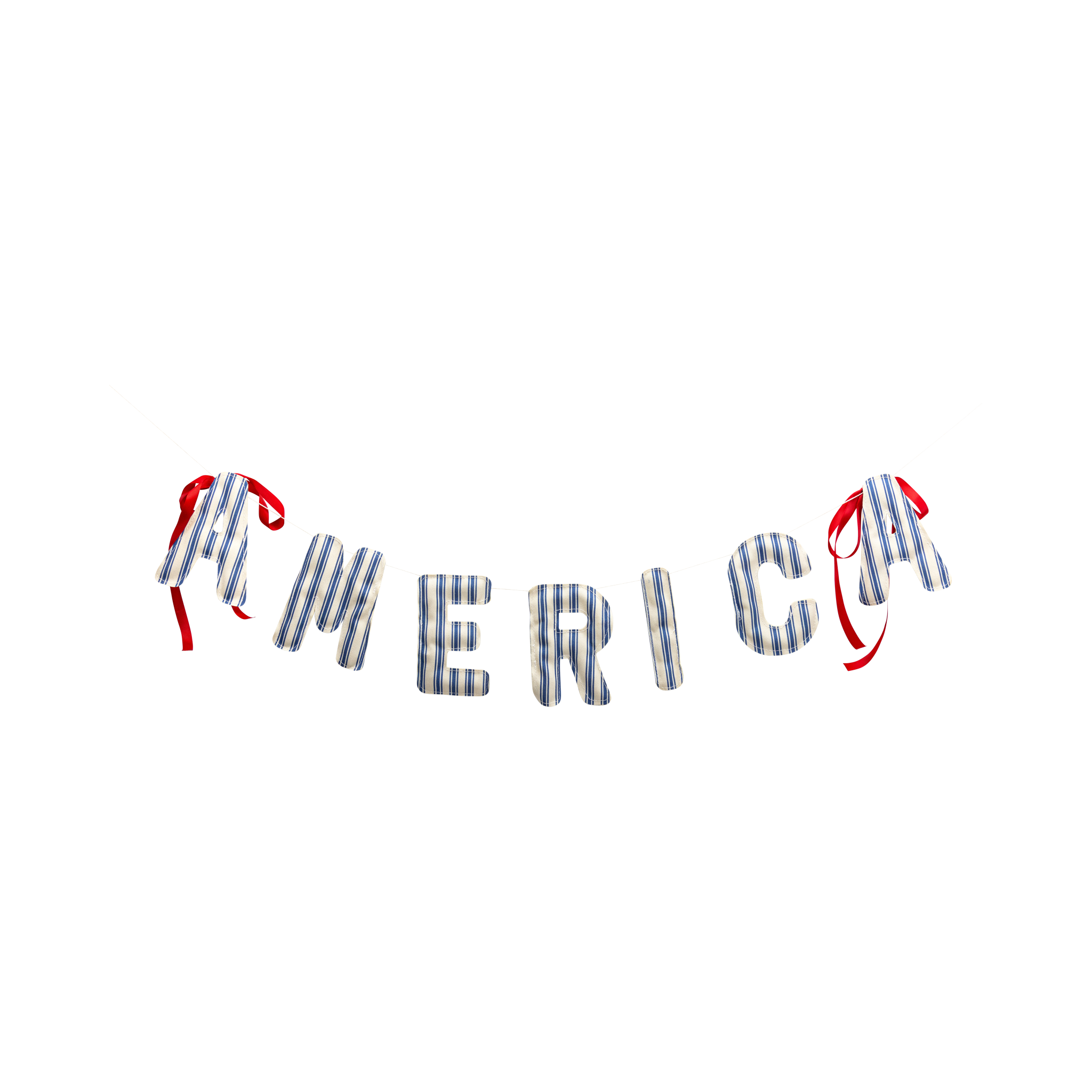 HAM1204 - America Ticking Linen Puffy Banner