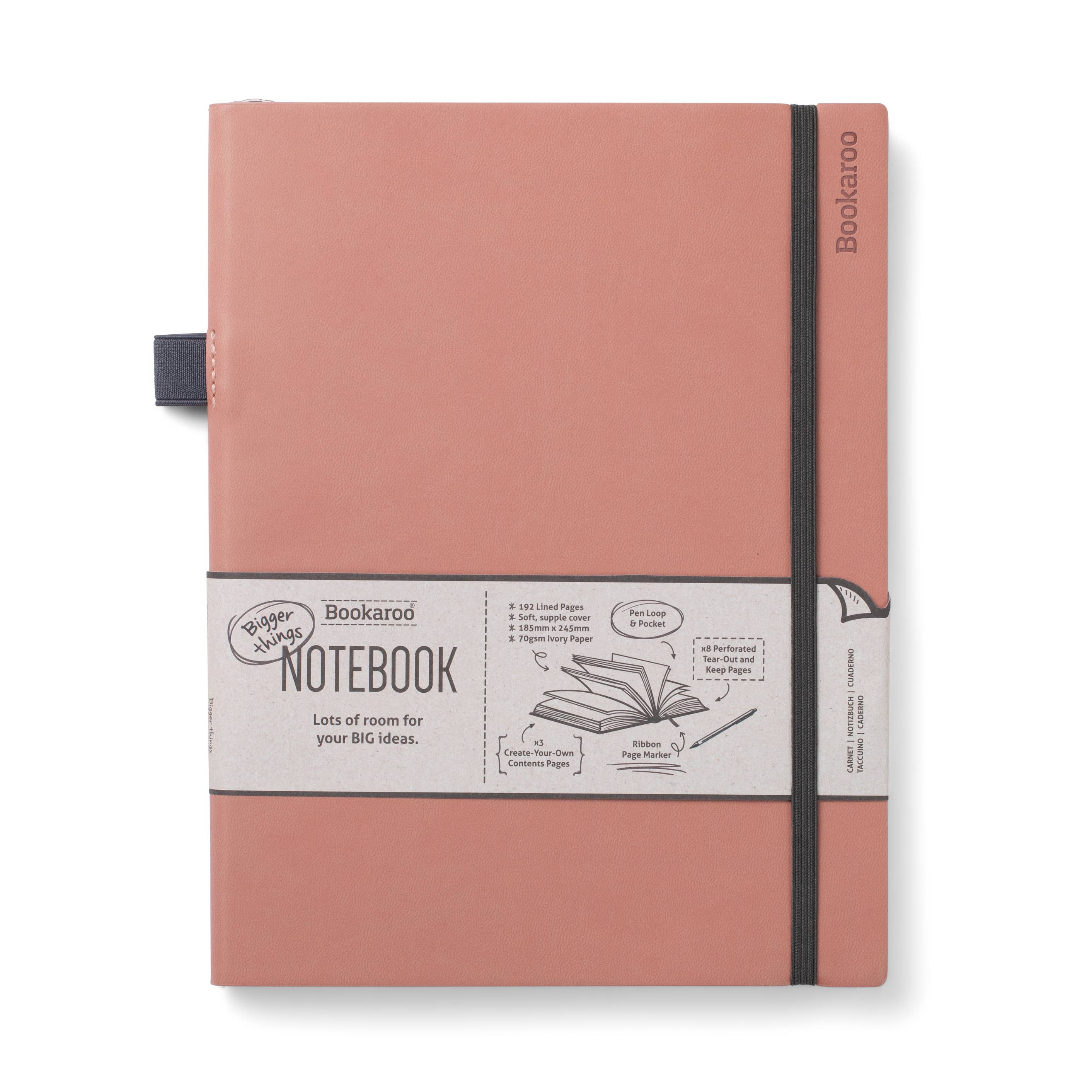 Bookaroo Bigger Things Notebook: Blush