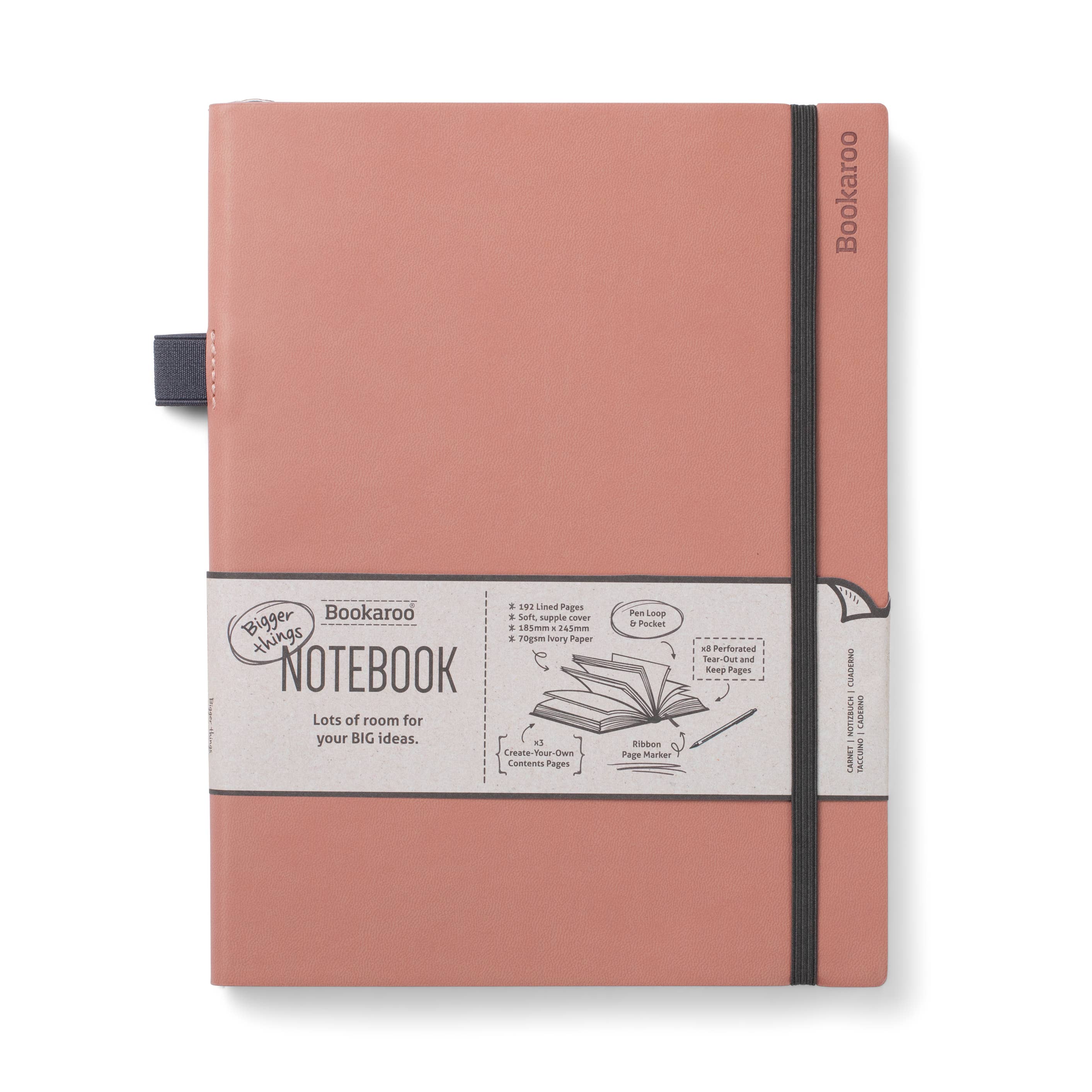 Bookaroo Bigger Things Notebook: Charcoal