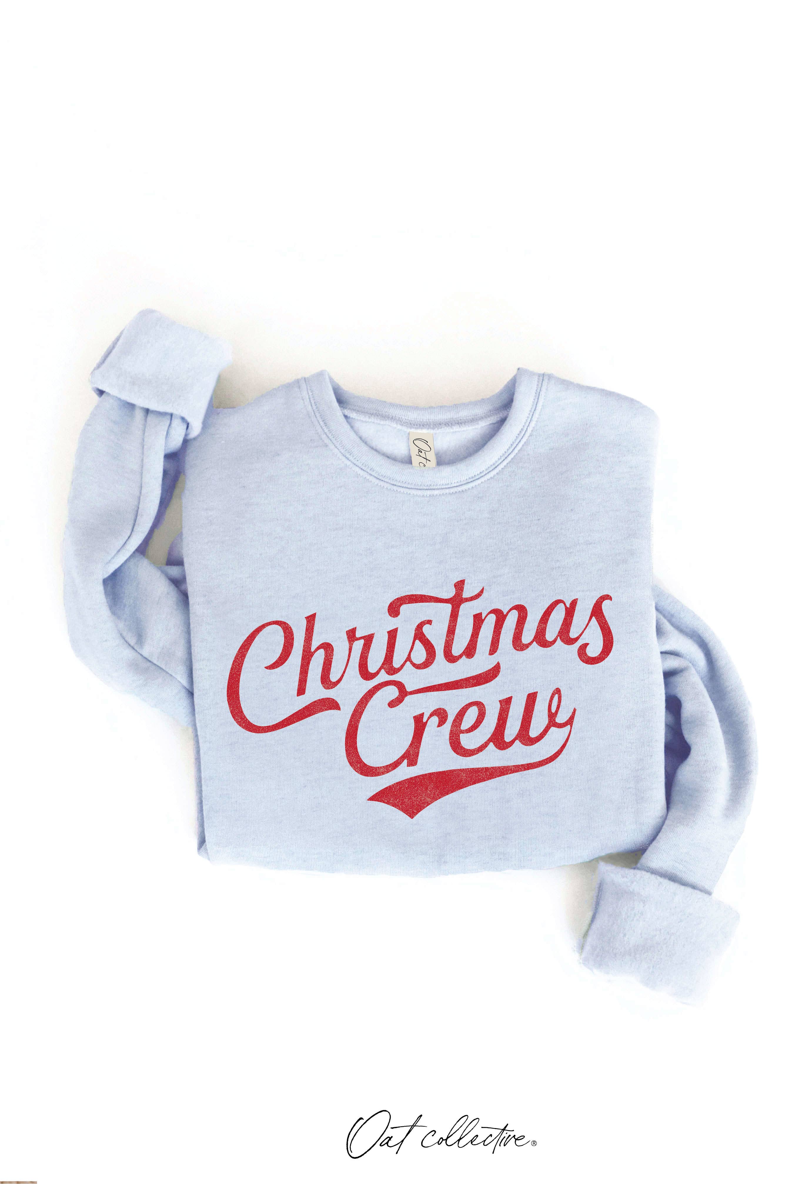 CHRISTMAS CREW Graphic Sweatshirt : HEATHER DUST / M