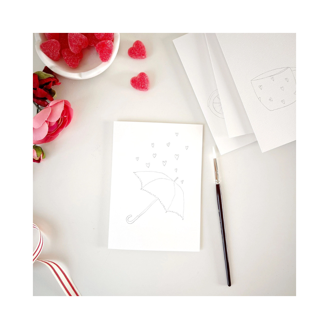 Love Sweet Love Paintable Notecard