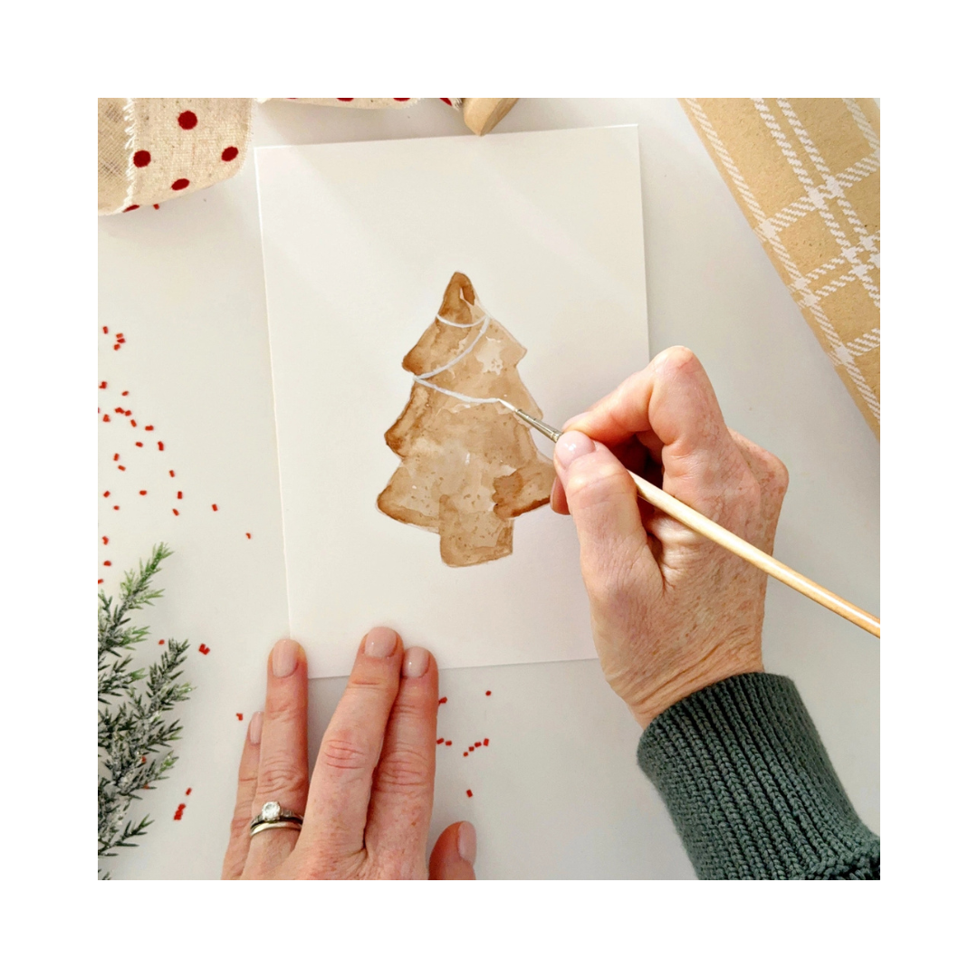 Gingerbread Paintable Notecards