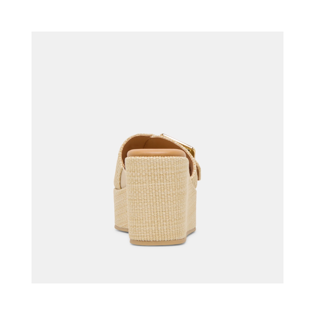 Jillian Natural Raffia Wedge Sandal