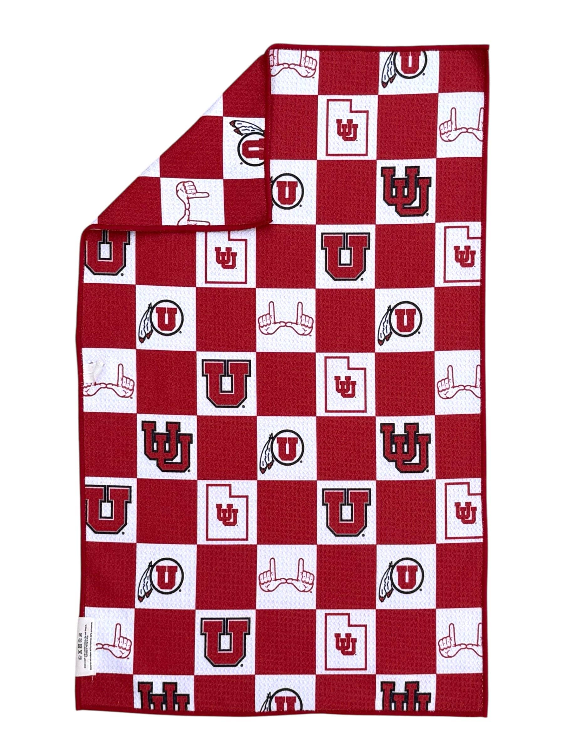 Rise Up Utes: Double-Sided Hand Towel: White/Red / Hand Towel (17 in x 27 in)