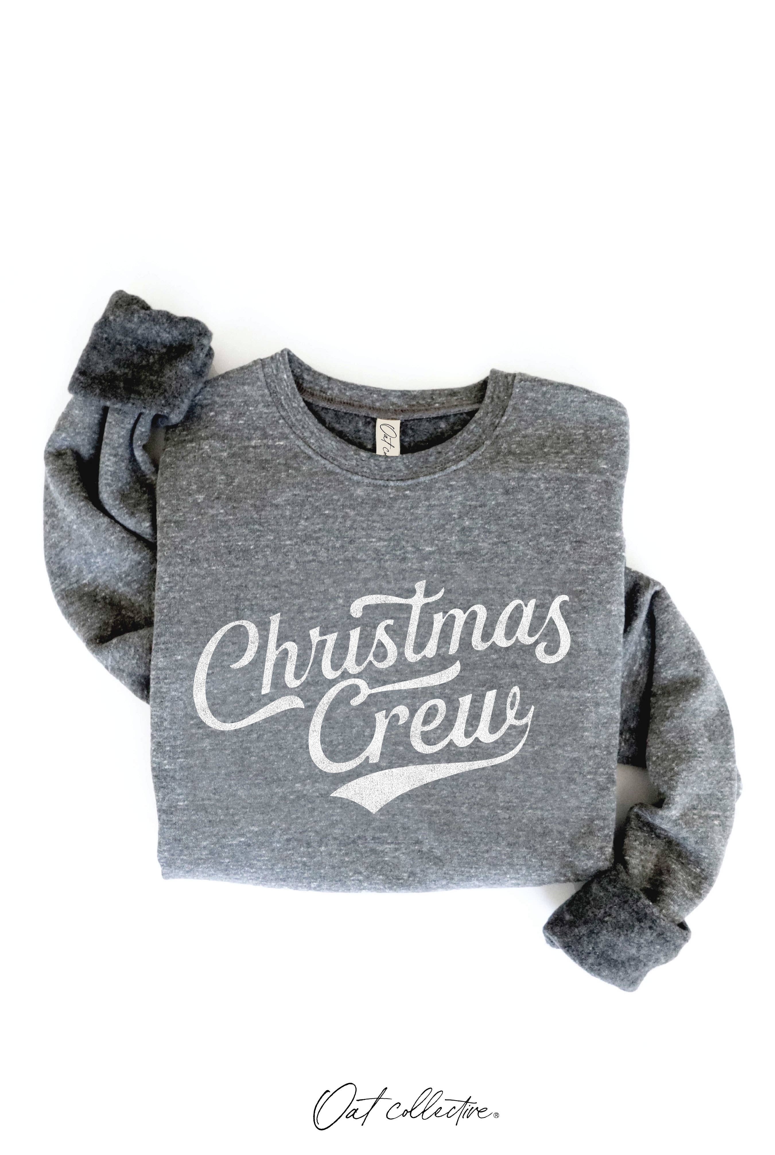 CHRISTMAS CREW Graphic Sweatshirt : HEATHER DUST / M
