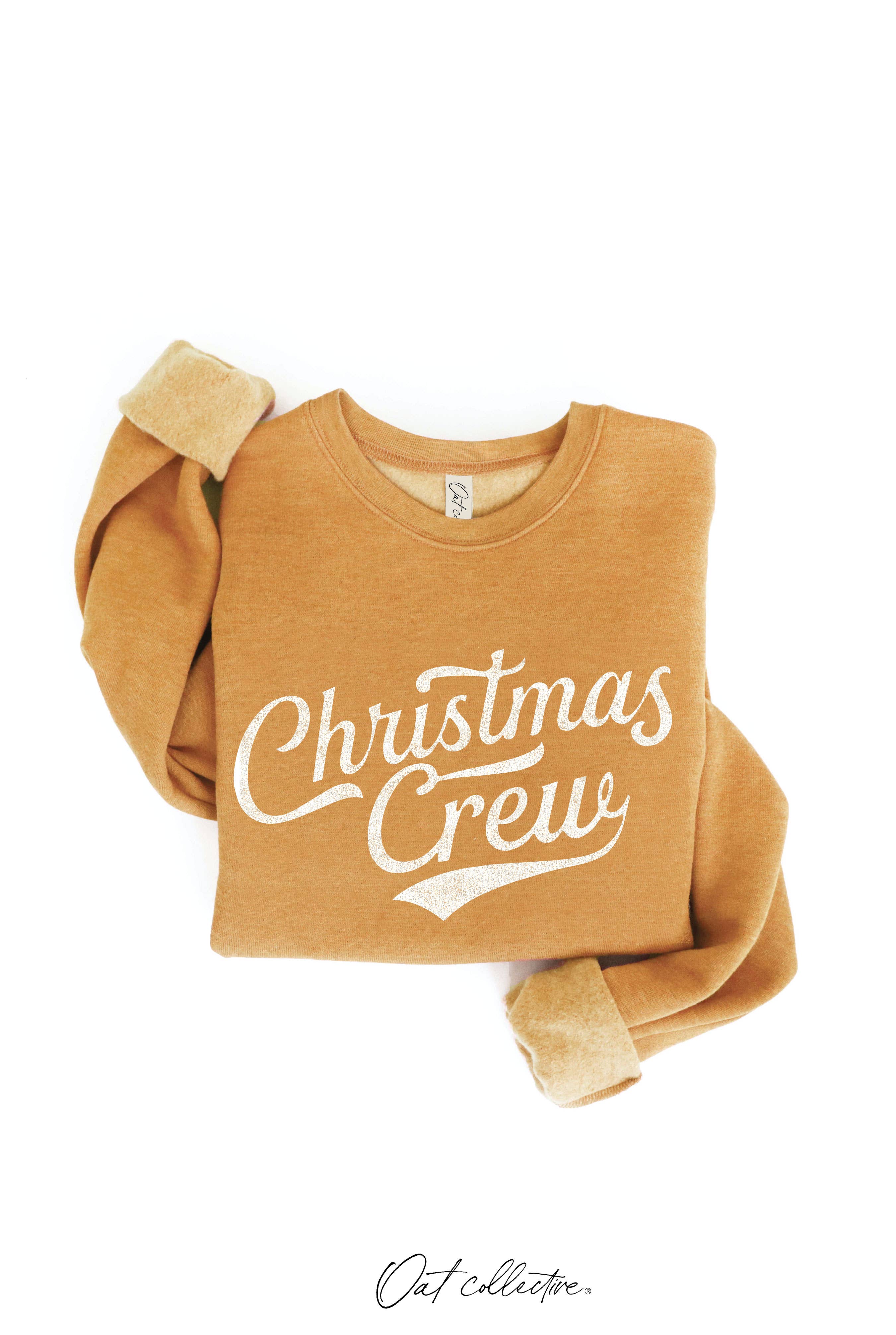 CHRISTMAS CREW Graphic Sweatshirt : HEATHER DUST / M