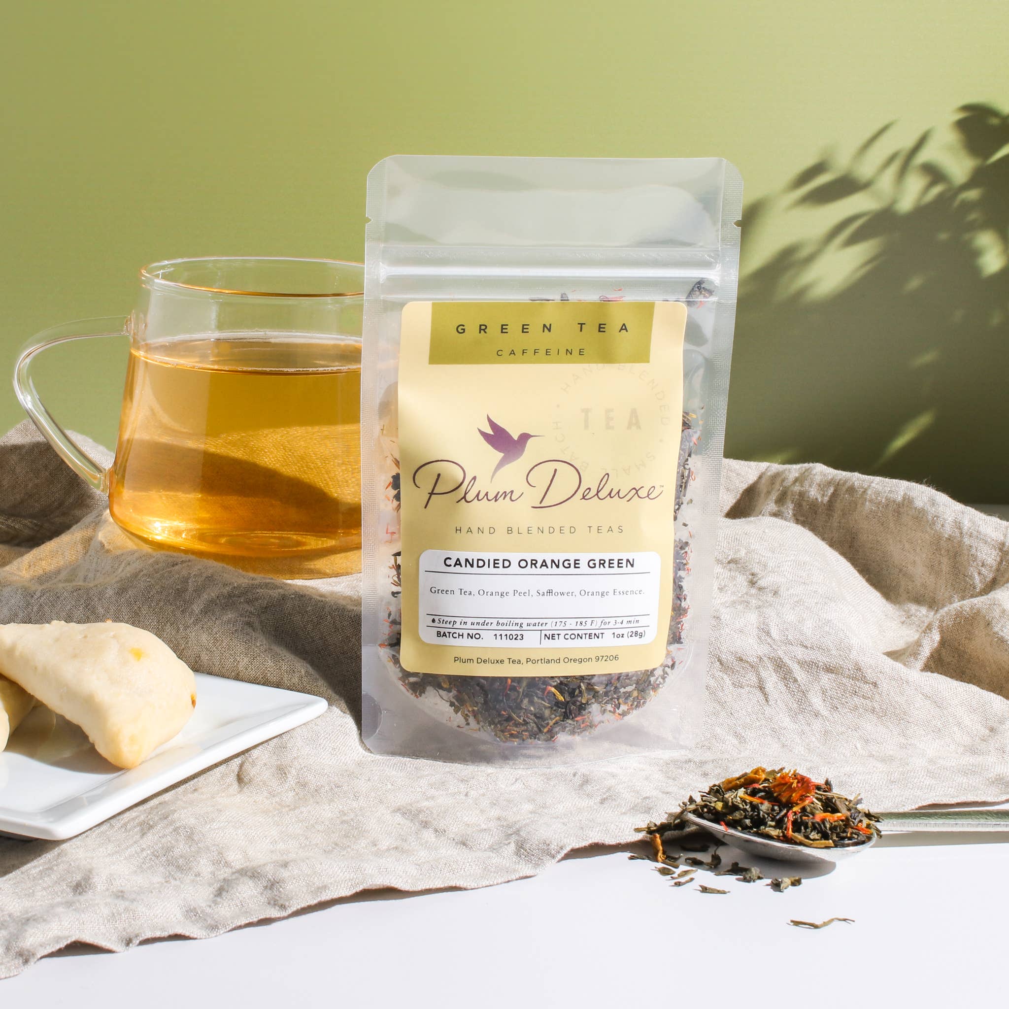 Candied Orange Green Loose Leaf Tea: 1 oz